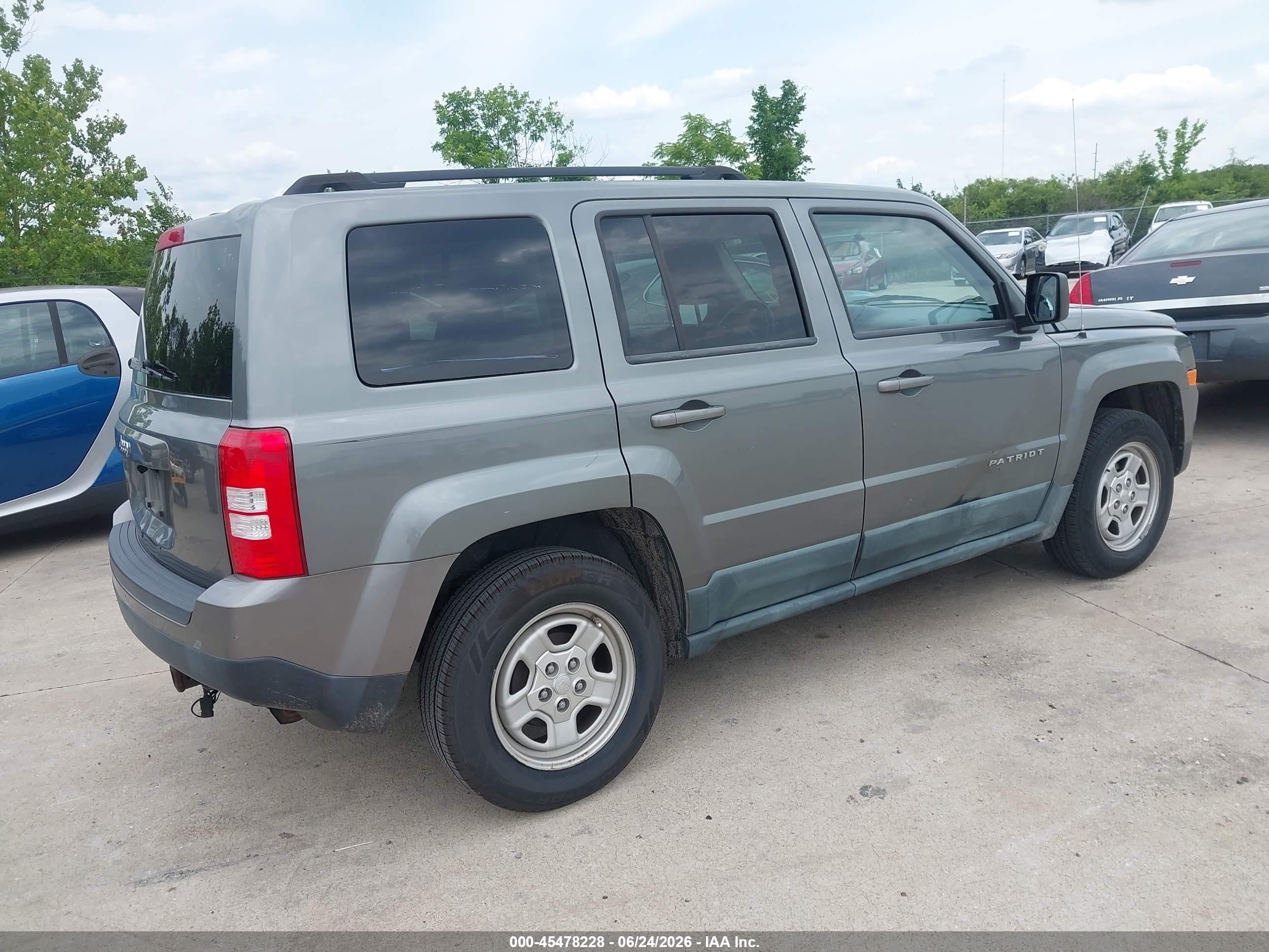 2012 Jeep Patriot Sport Gray vin: 1C4NJPBA8CD508991