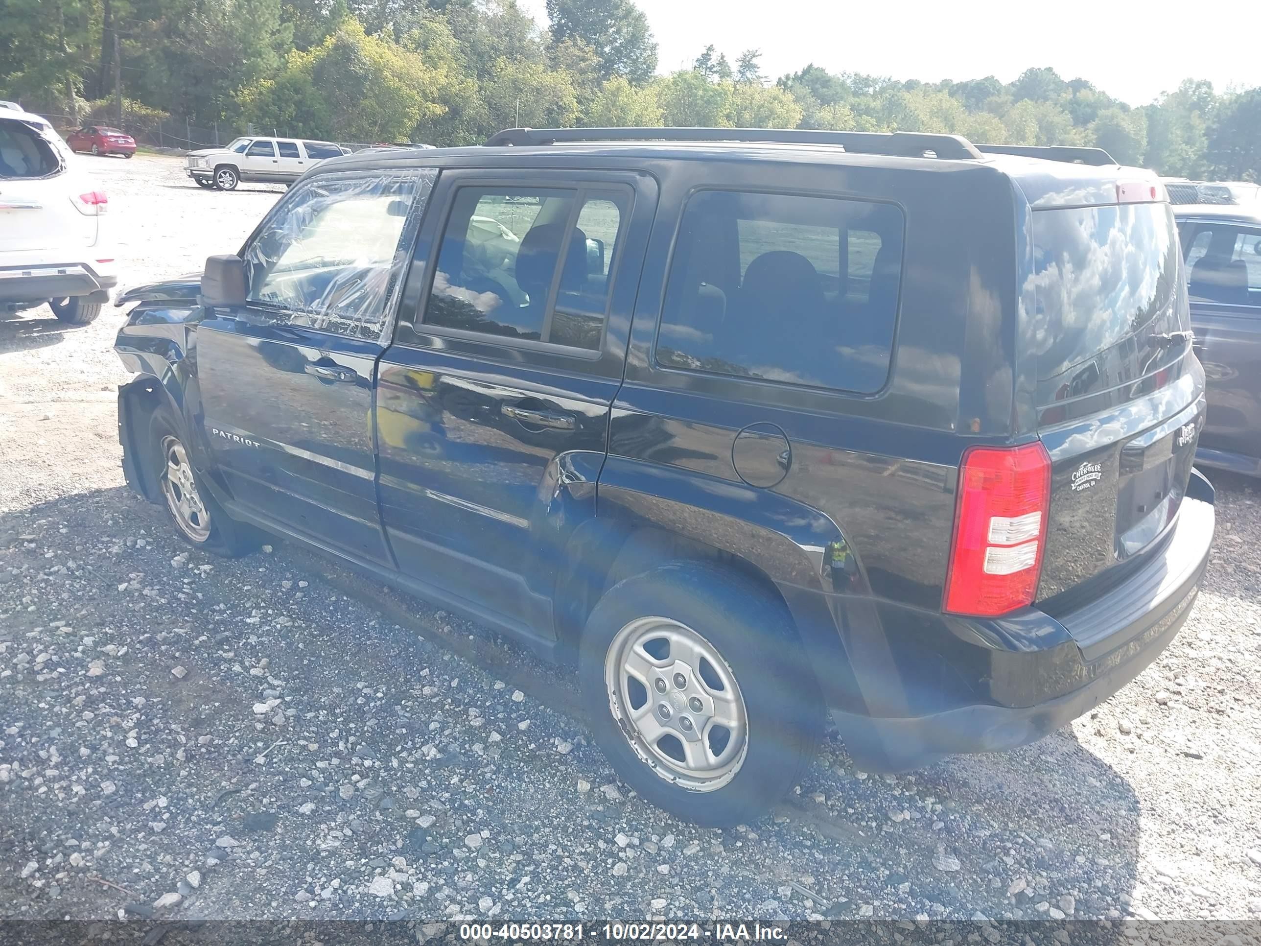 2012 Jeep Patriot Sport Black vin: 1C4NJPBA8CD642965