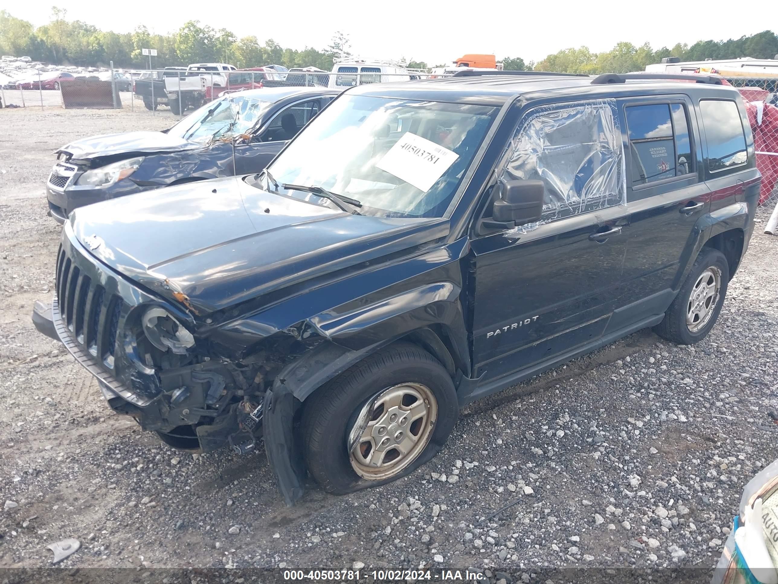 2012 Jeep Patriot Sport Black vin: 1C4NJPBA8CD642965