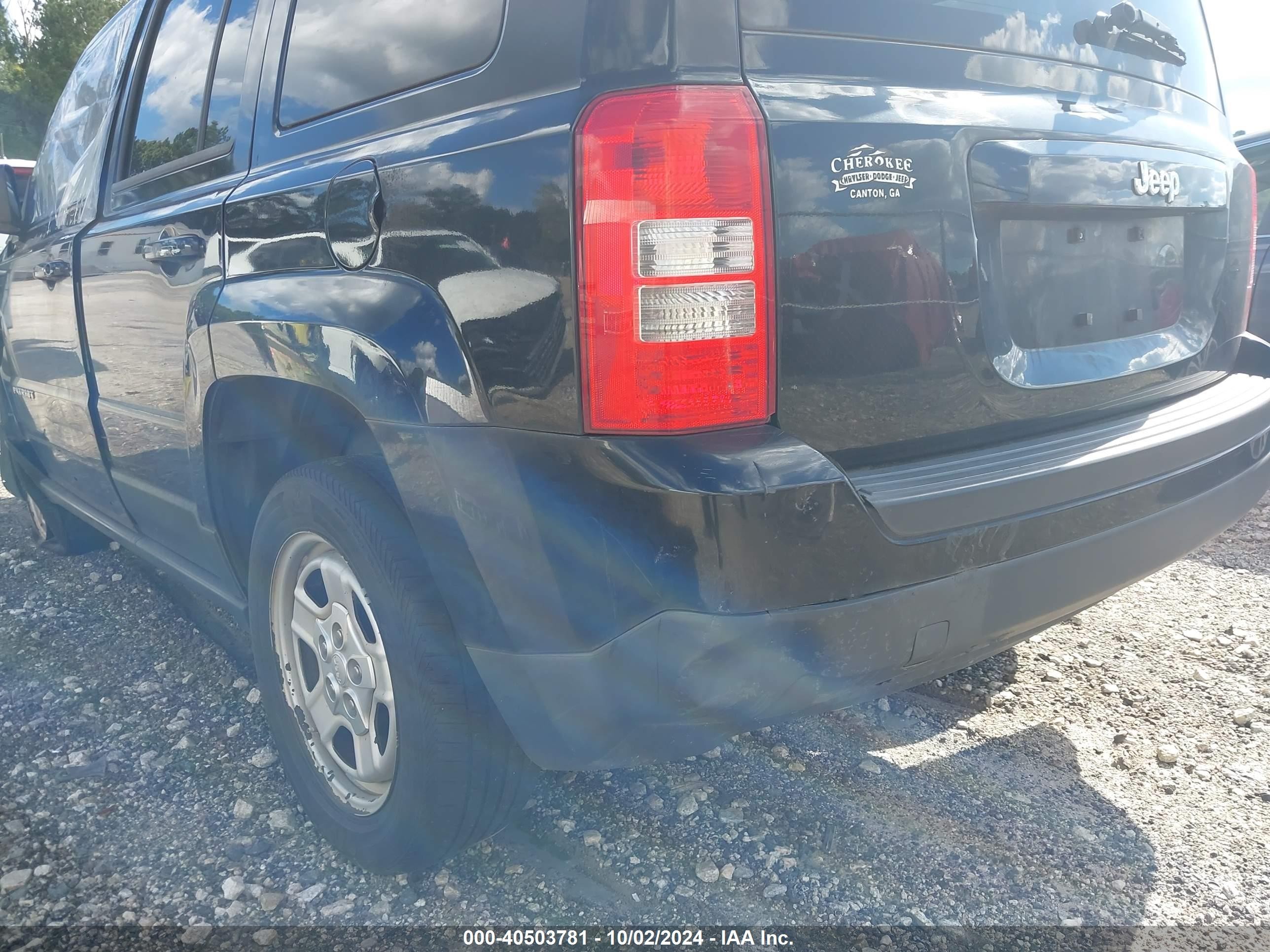 2012 Jeep Patriot Sport Black vin: 1C4NJPBA8CD642965