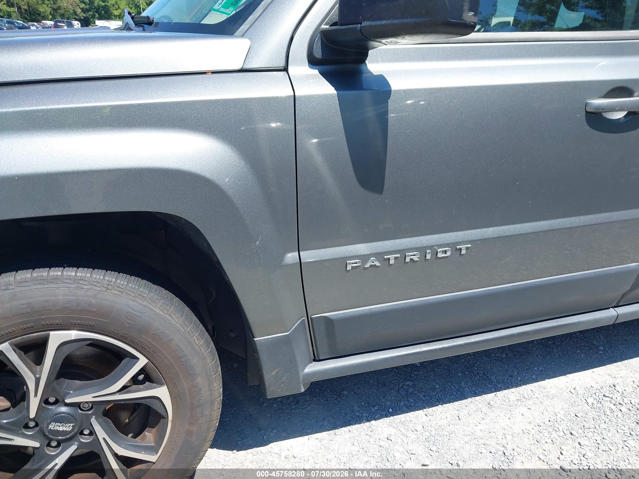 2014 Jeep Patriot Sport Gray vin: 1C4NJPBA8ED552038