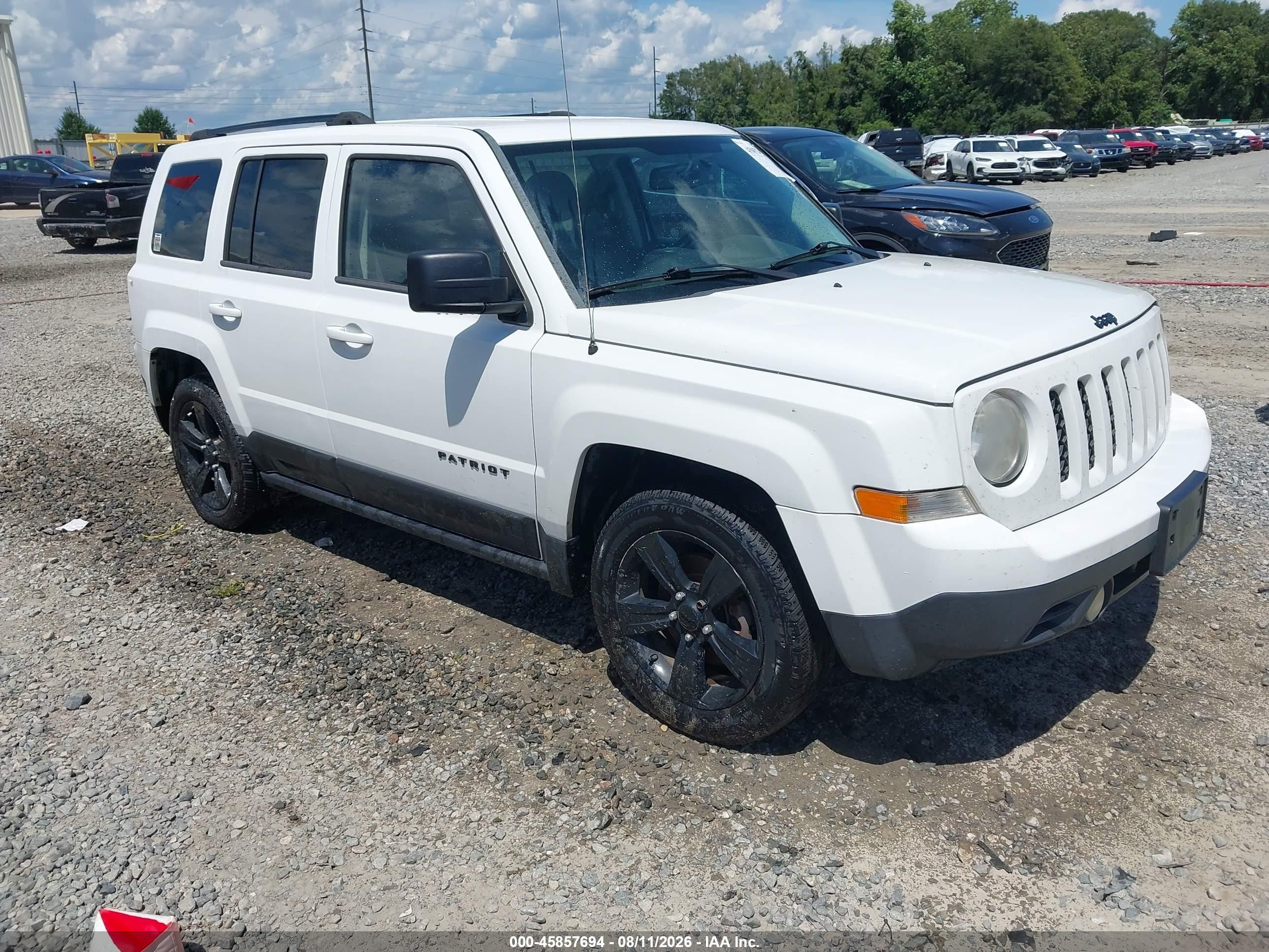2014 Jeep Patriot Altitude White vin: 1C4NJPBA8ED785515