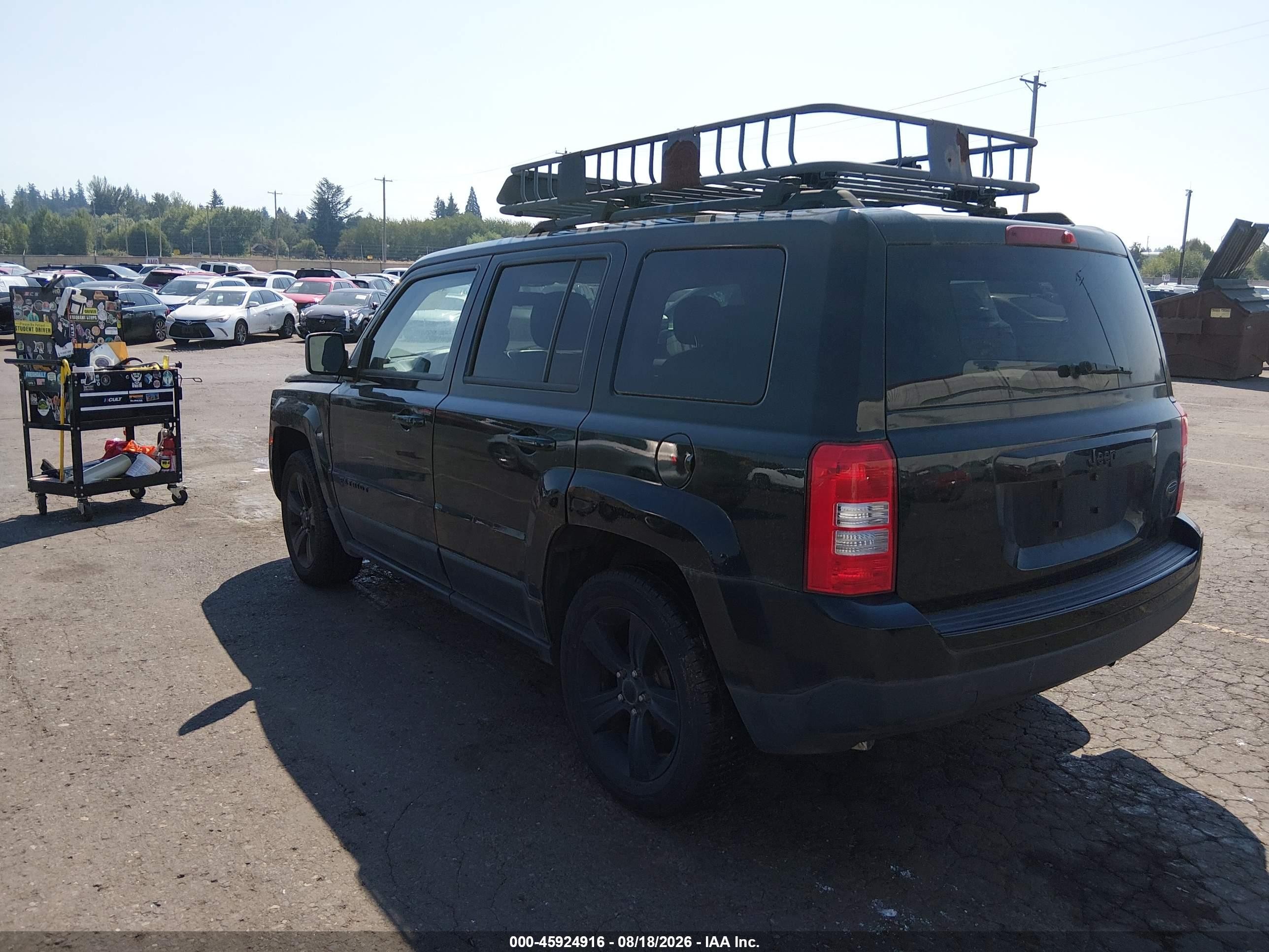 2014 Jeep Patriot Altitude Black vin: 1C4NJPBA8ED888384