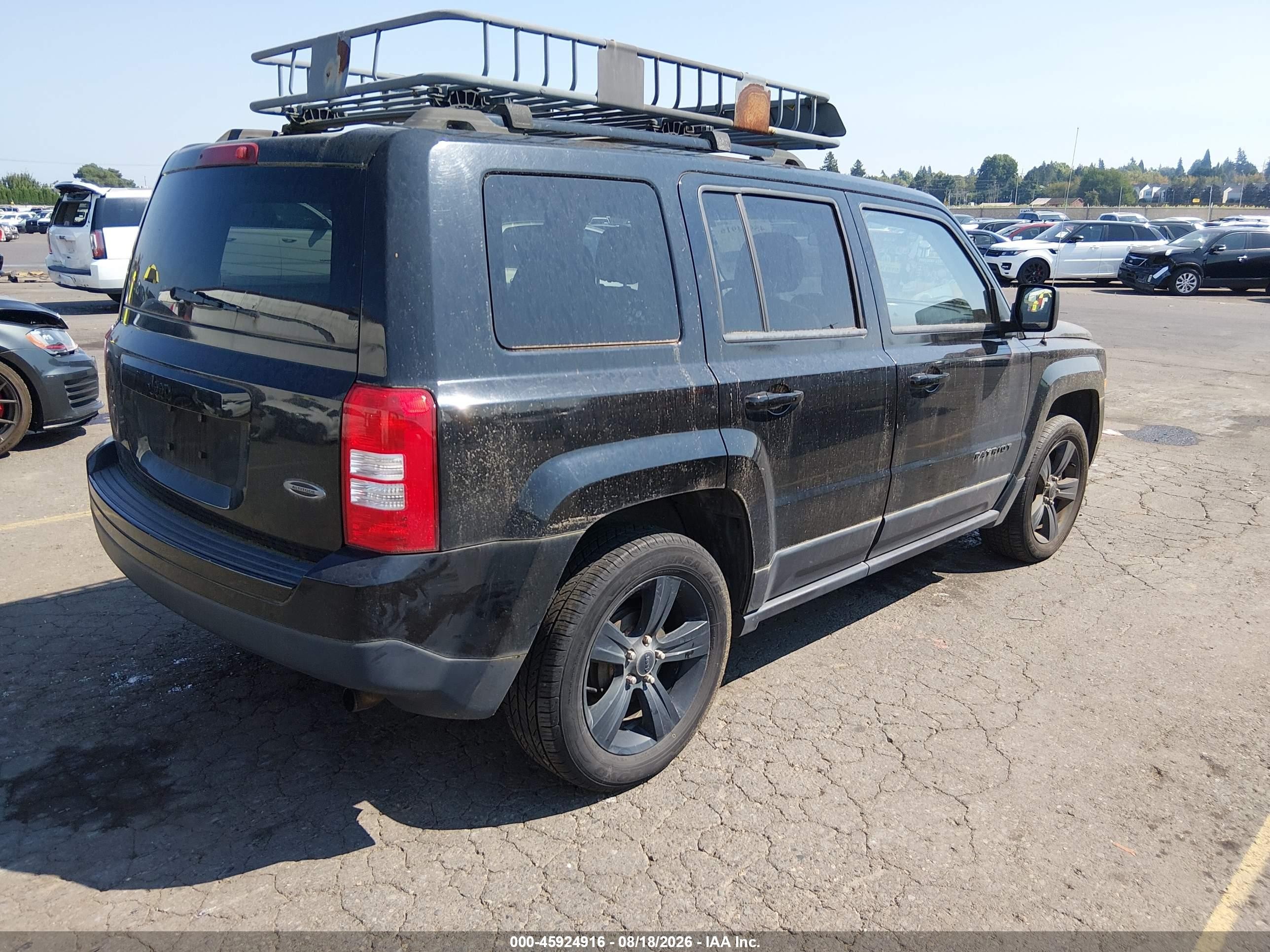 2014 Jeep Patriot Altitude Black vin: 1C4NJPBA8ED888384