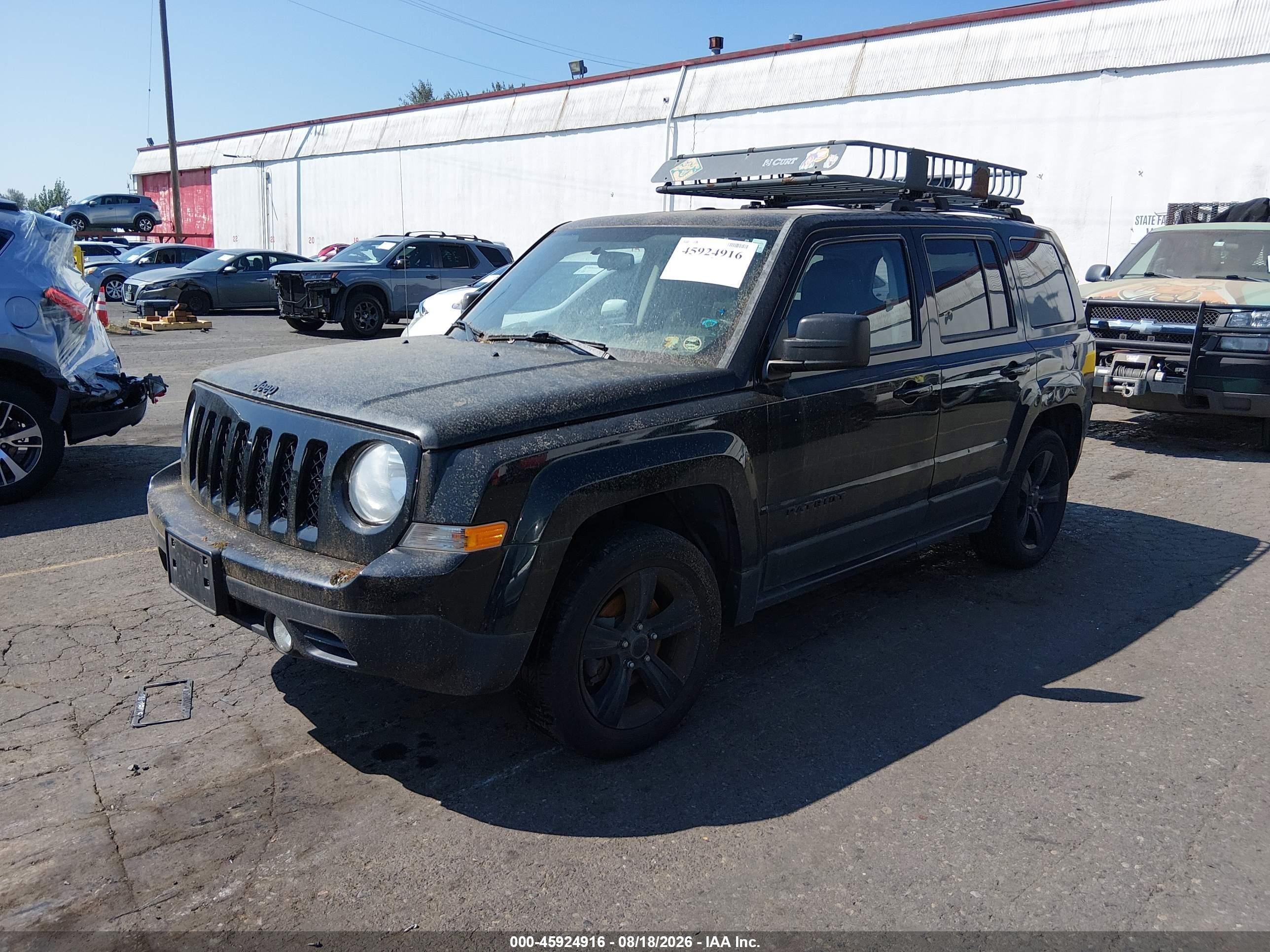 2014 Jeep Patriot Altitude Black vin: 1C4NJPBA8ED888384