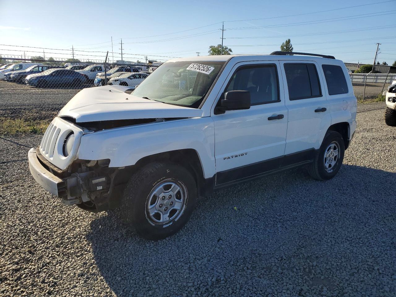 2014 Jeep Patriot Sport White vin: 1C4NJPBA8ED890281
