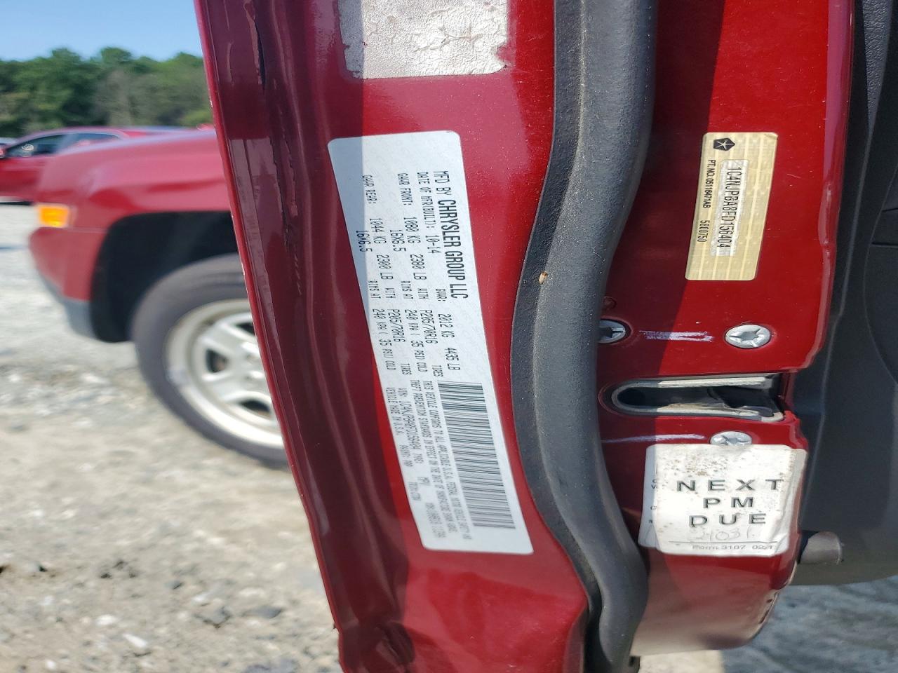 2015 Jeep Patriot Sport Red vin: 1C4NJPBA8FD156404