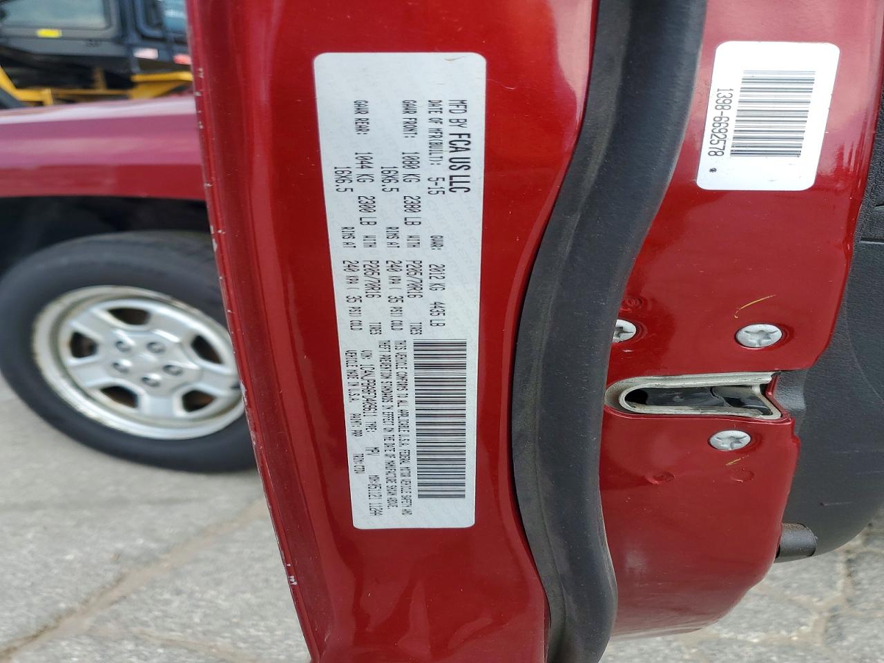 2015 Jeep Patriot Sport Red vin: 1C4NJPBA8FD409611