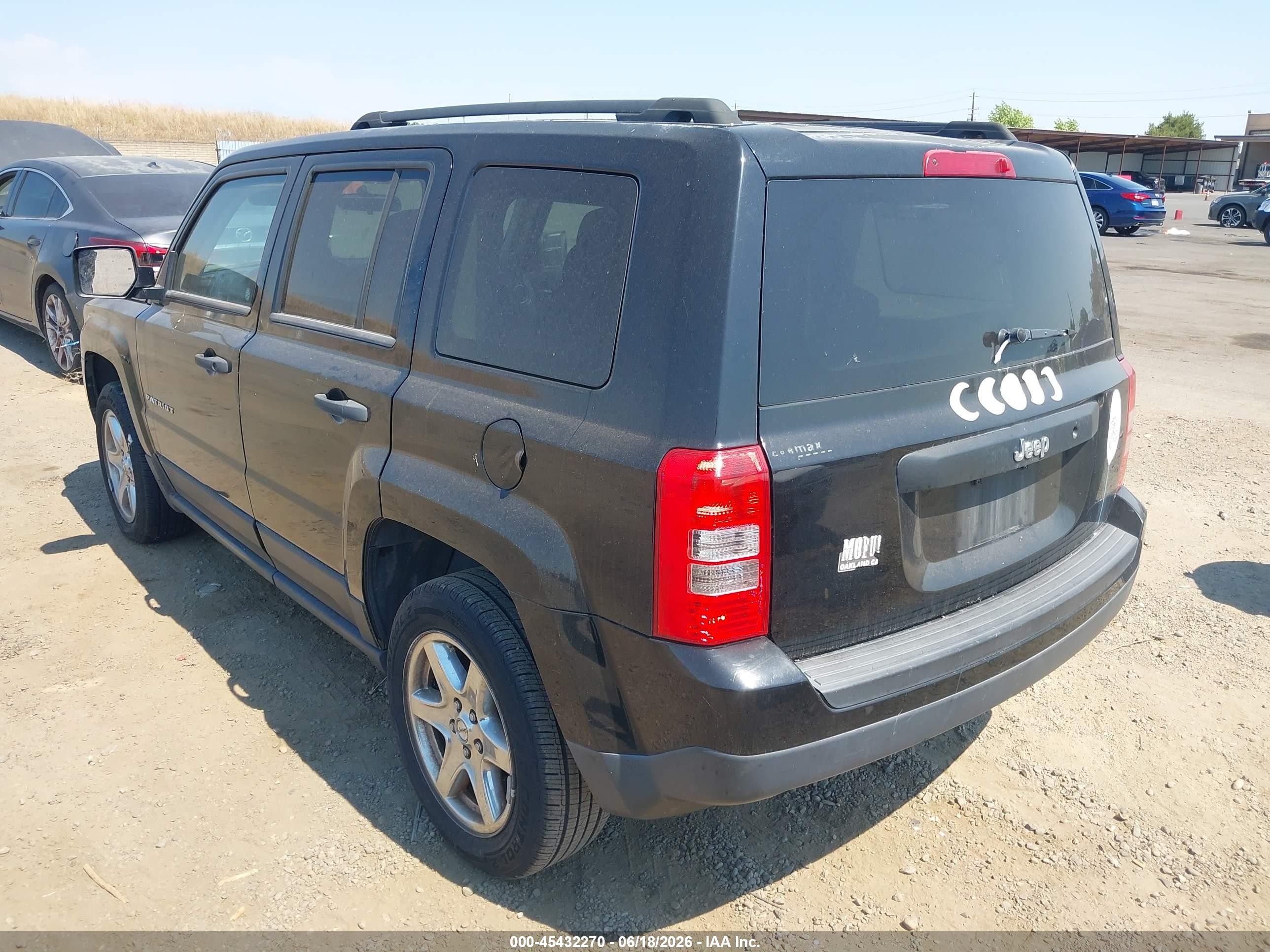 2012 Jeep Patriot Sport Black vin: 1C4NJPBA9CD606153