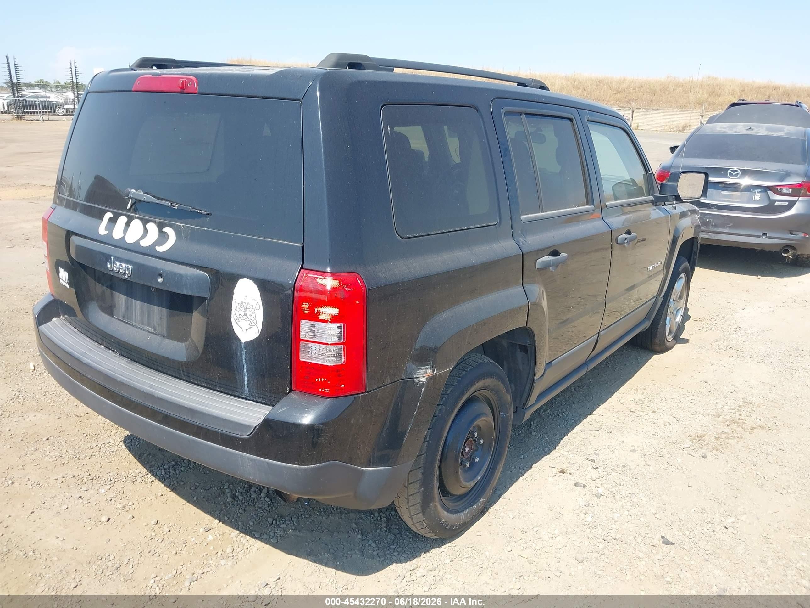 2012 Jeep Patriot Sport Black vin: 1C4NJPBA9CD606153