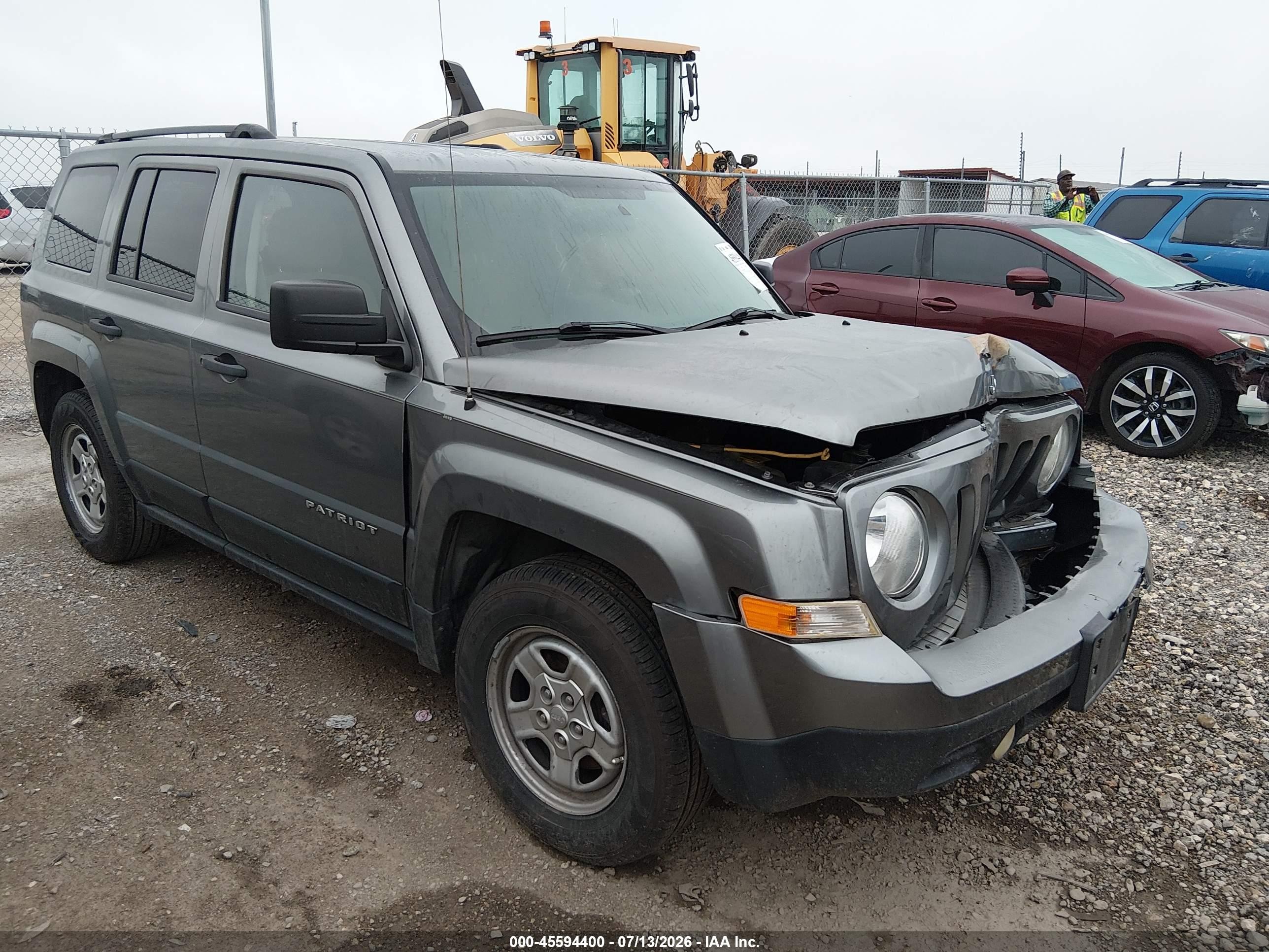 2012 Jeep Patriot Sport Серый vin: 1C4NJPBA9CD660858