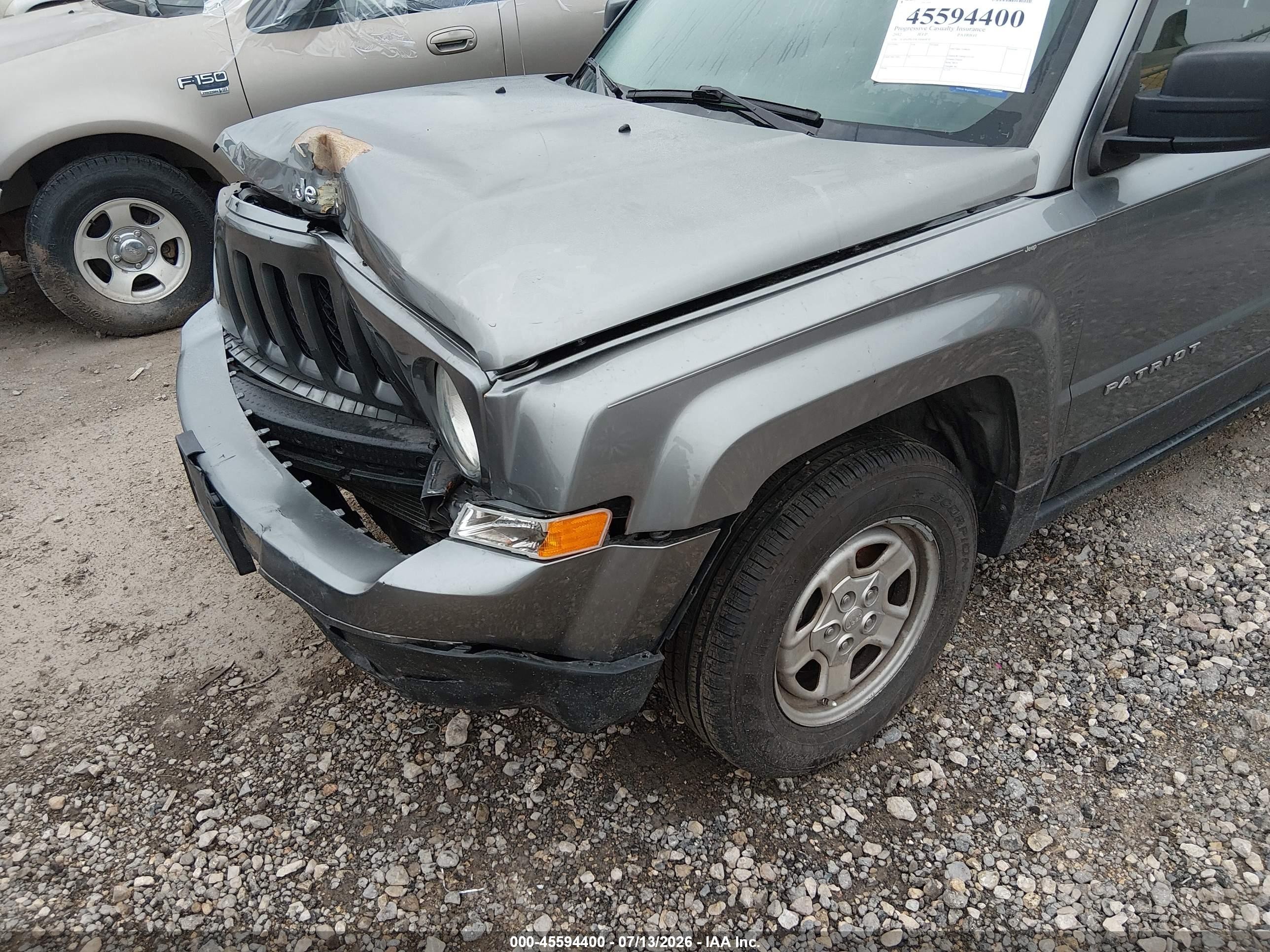 2012 Jeep Patriot Sport Gray vin: 1C4NJPBA9CD660858