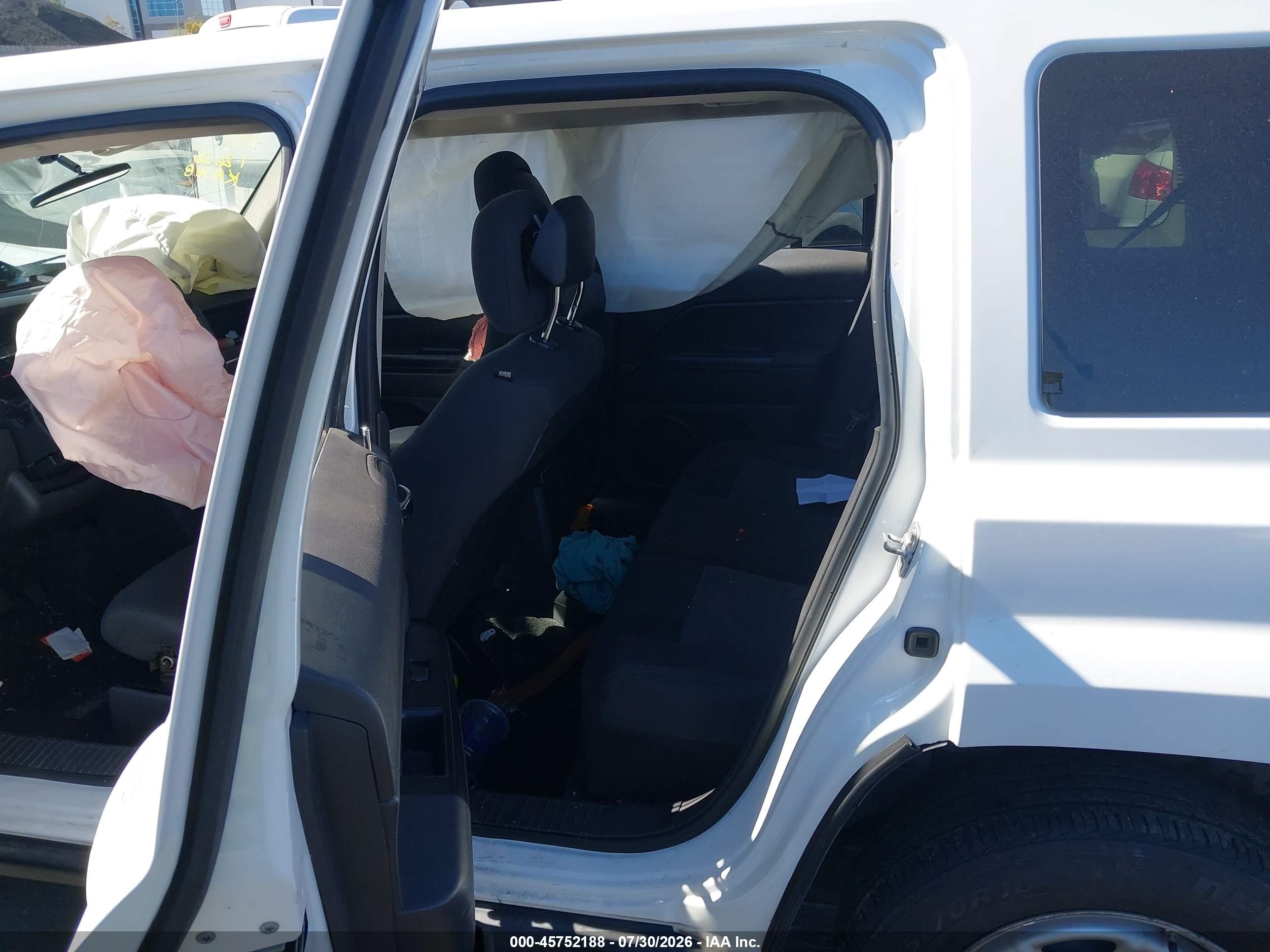 2012 Jeep Patriot Sport White vin: 1C4NJPBA9CD724347