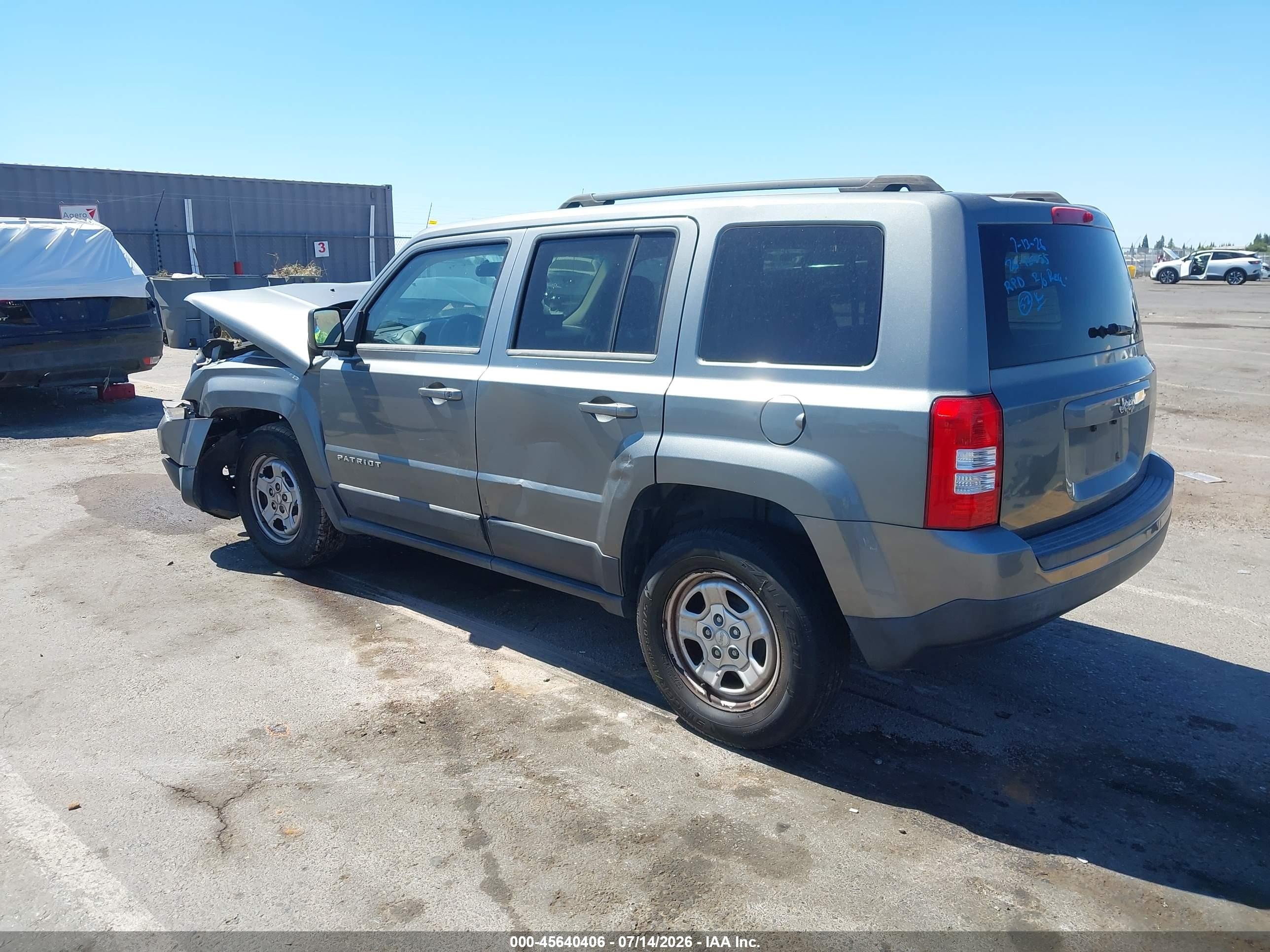 2013 Jeep Patriot Sport Gray vin: 1C4NJPBA9DD245914