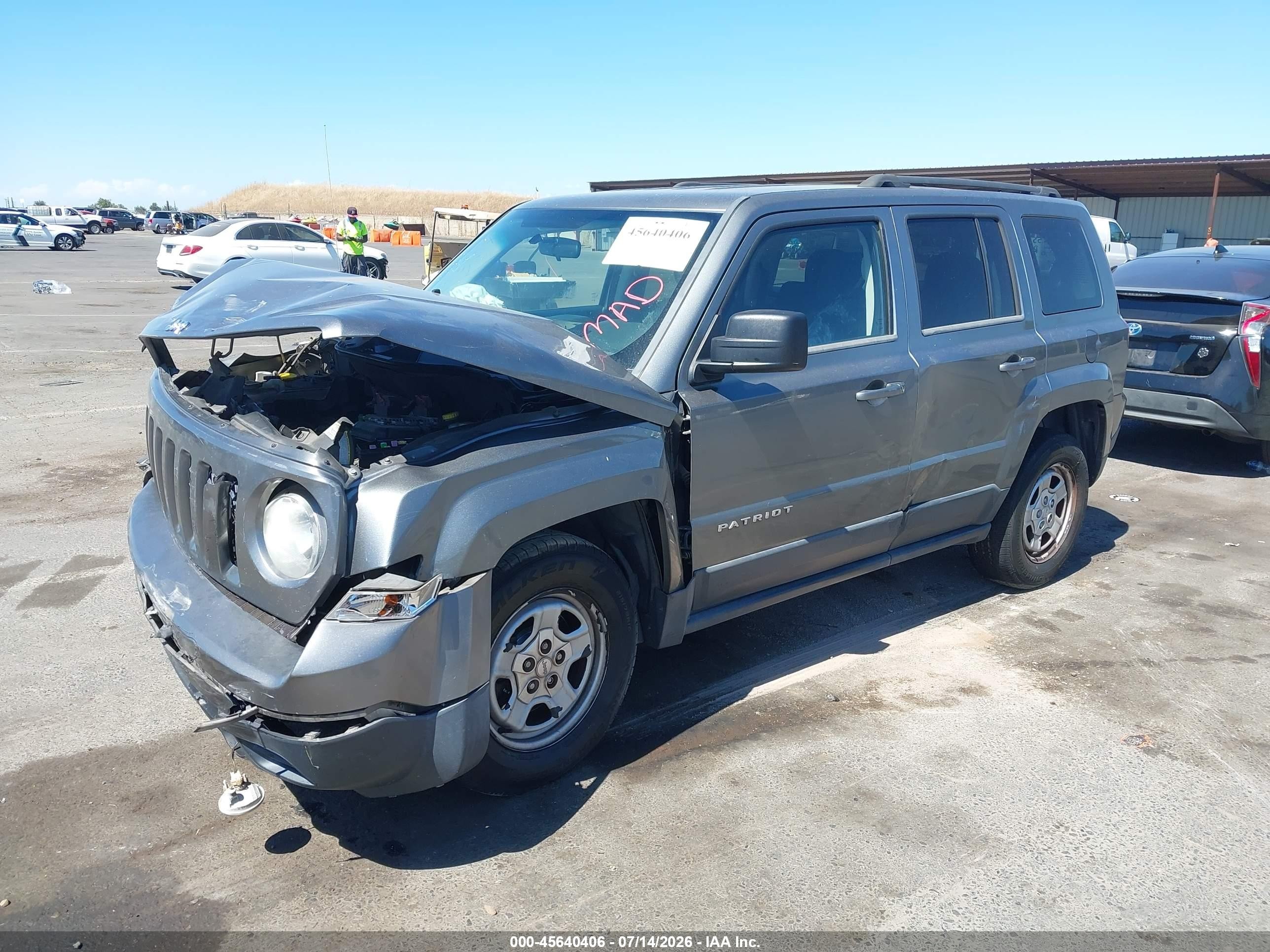 2013 Jeep Patriot Sport Gray vin: 1C4NJPBA9DD245914