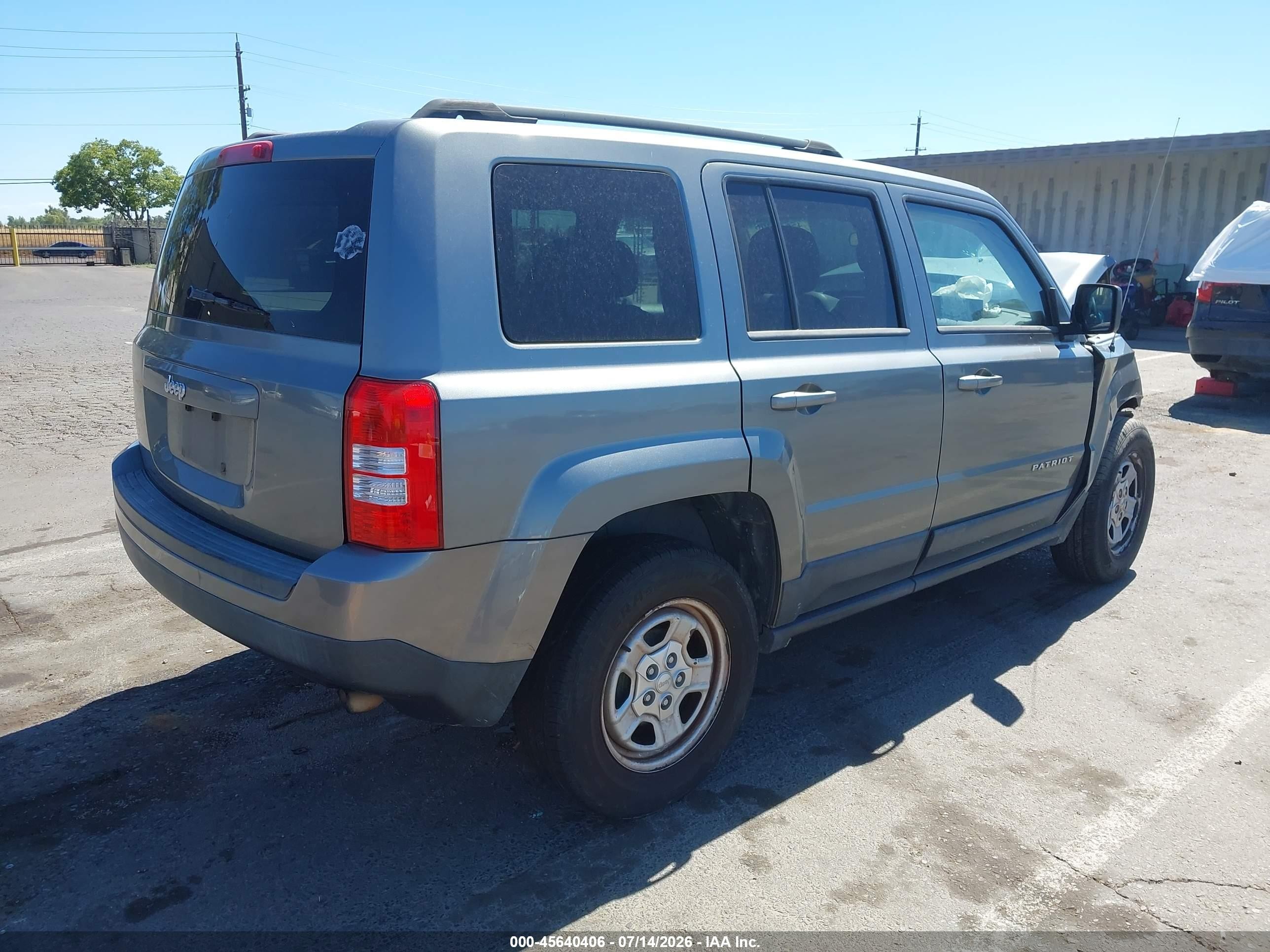 2013 Jeep Patriot Sport Gray vin: 1C4NJPBA9DD245914