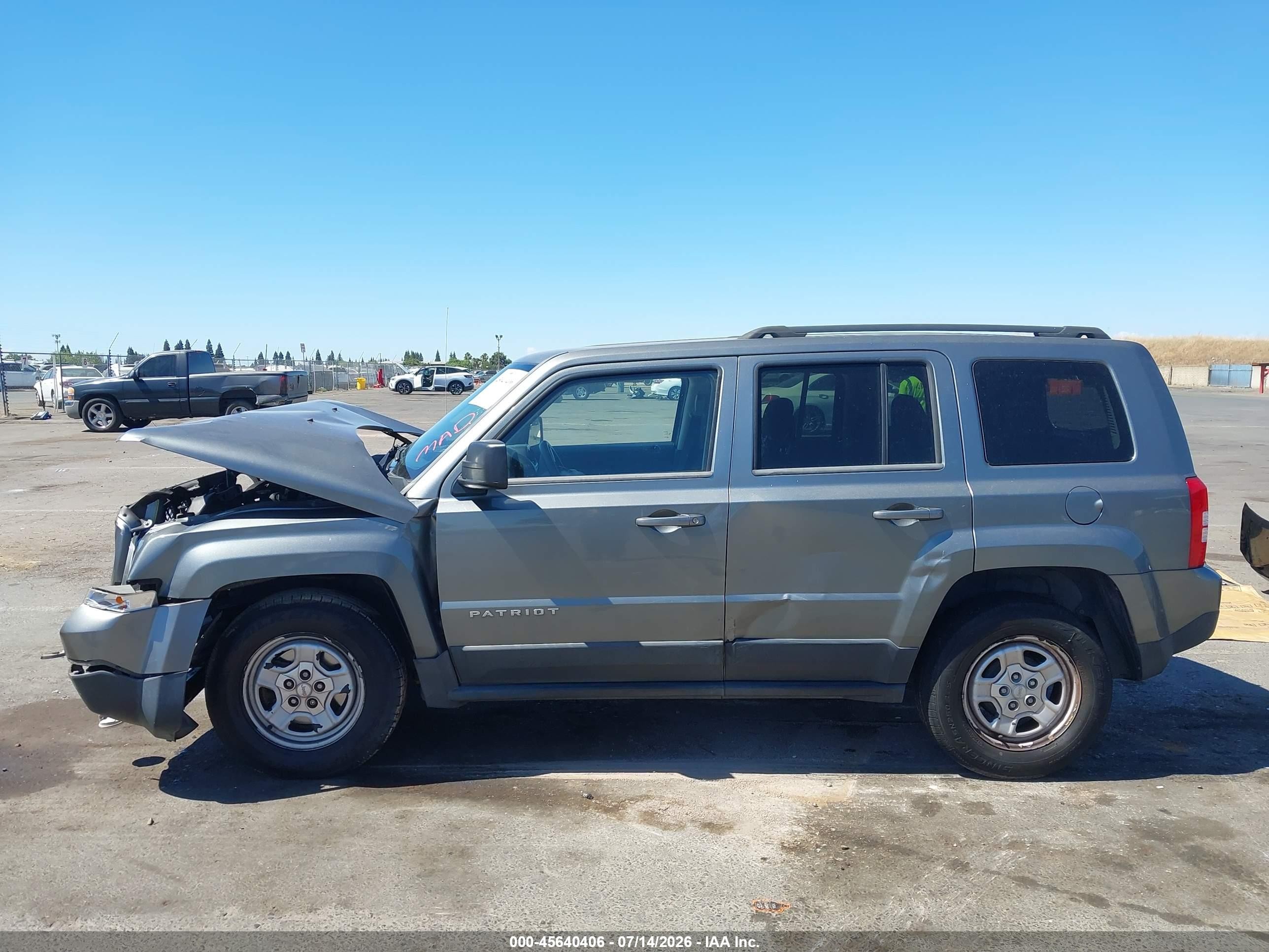 2013 Jeep Patriot Sport Gray vin: 1C4NJPBA9DD245914