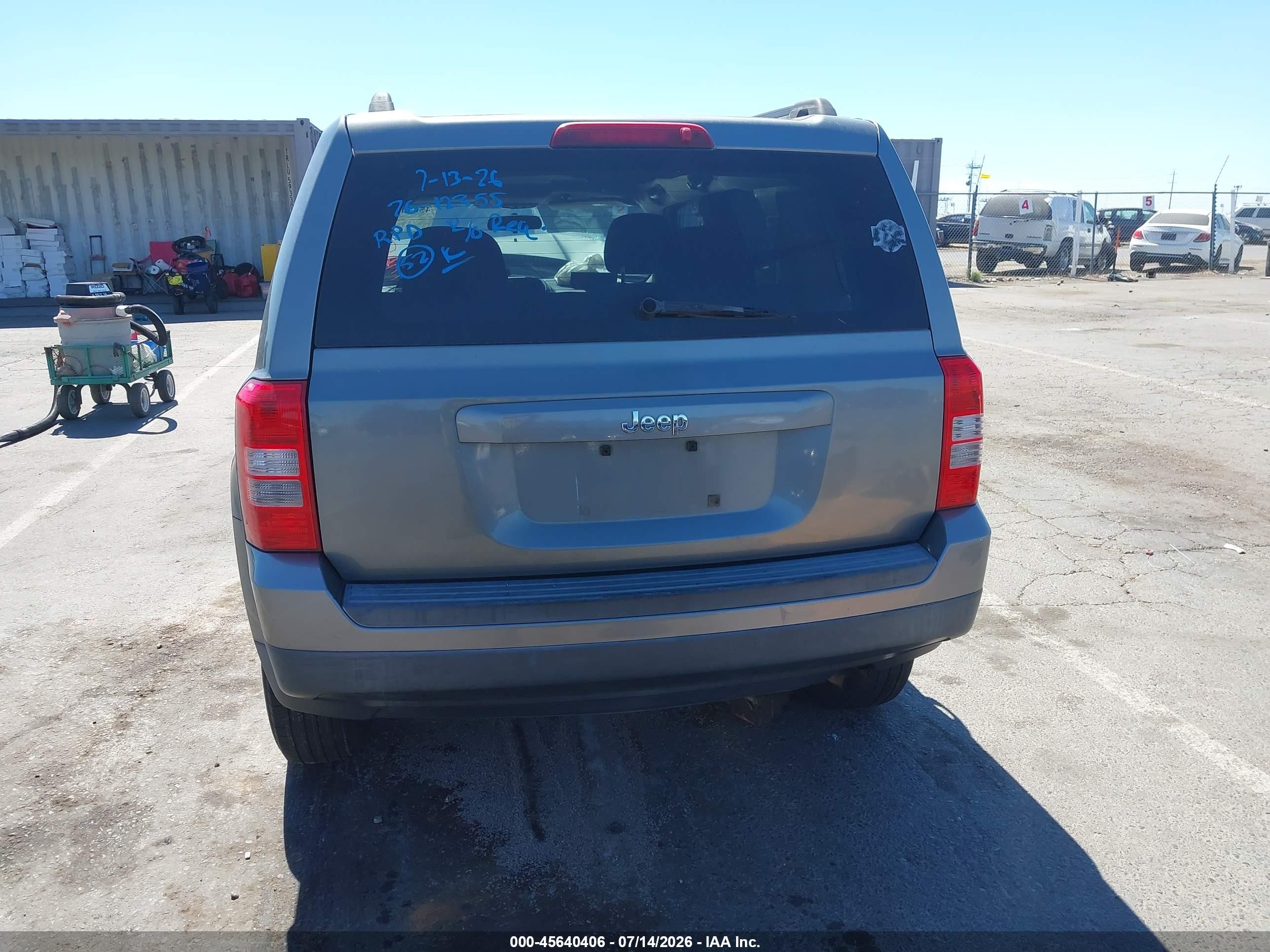 2013 Jeep Patriot Sport Gray vin: 1C4NJPBA9DD245914