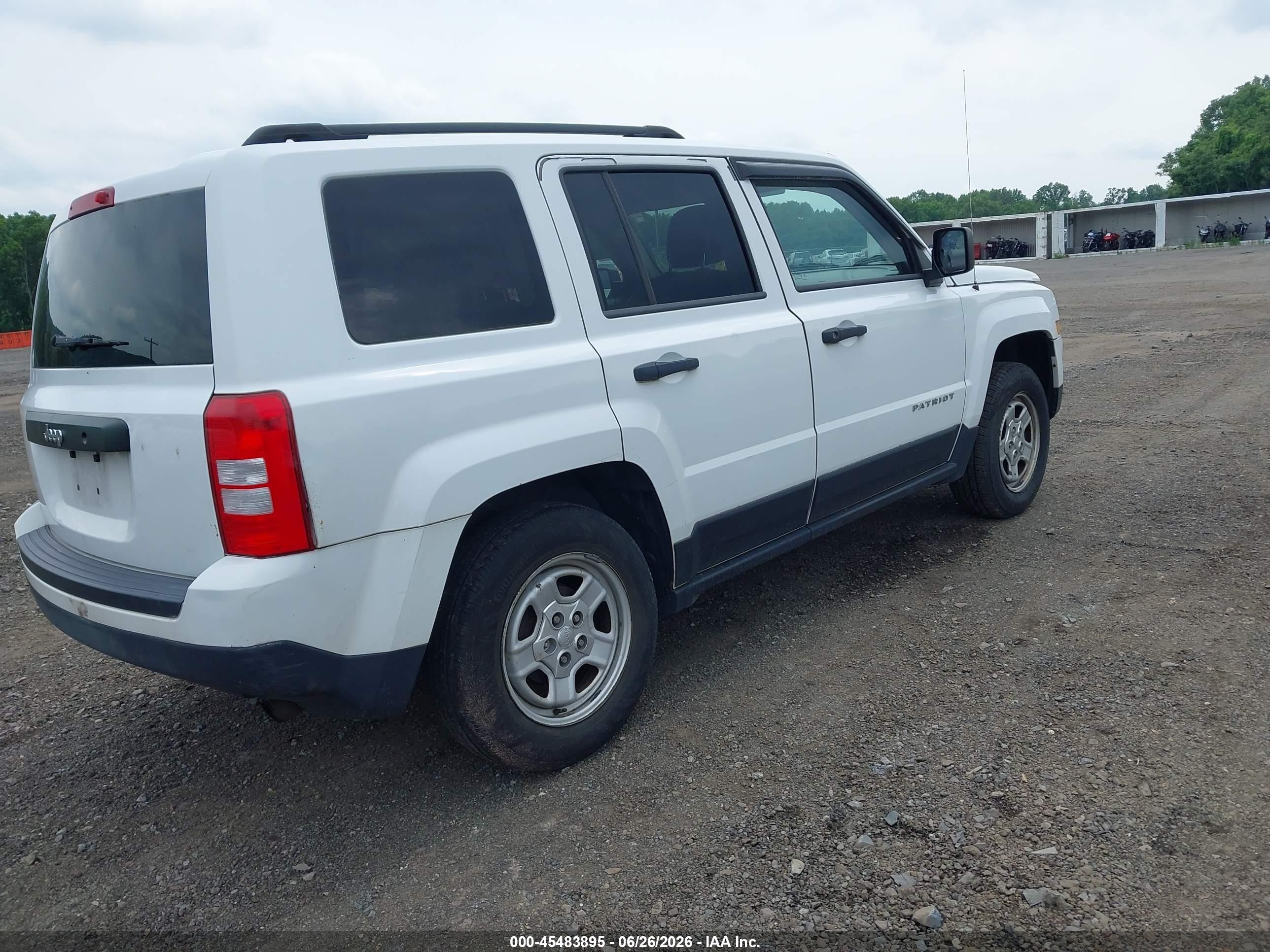 2014 Jeep Patriot Sport Белый vin: 1C4NJPBA9ED642816