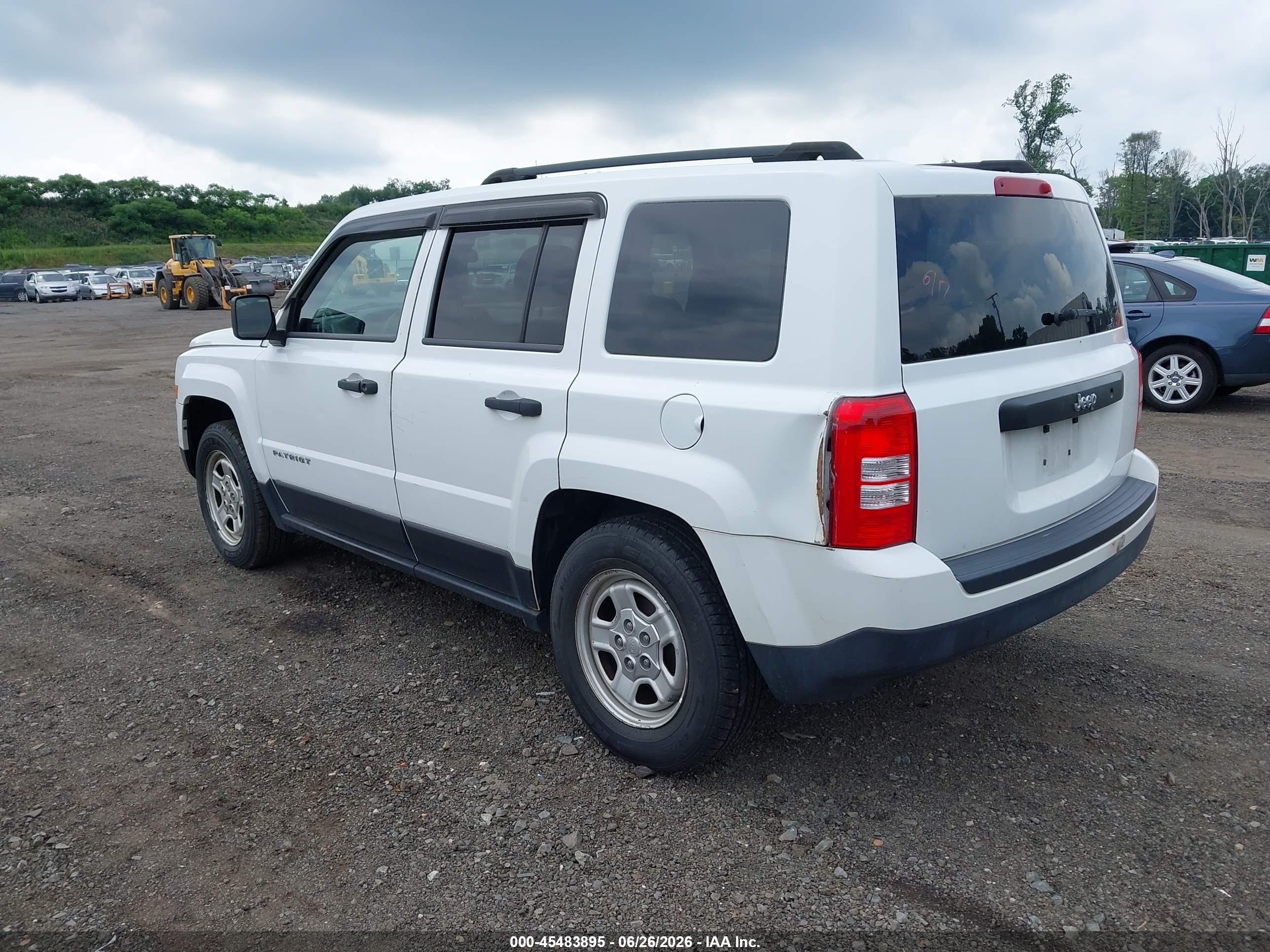 2014 Jeep Patriot Sport Белый vin: 1C4NJPBA9ED642816