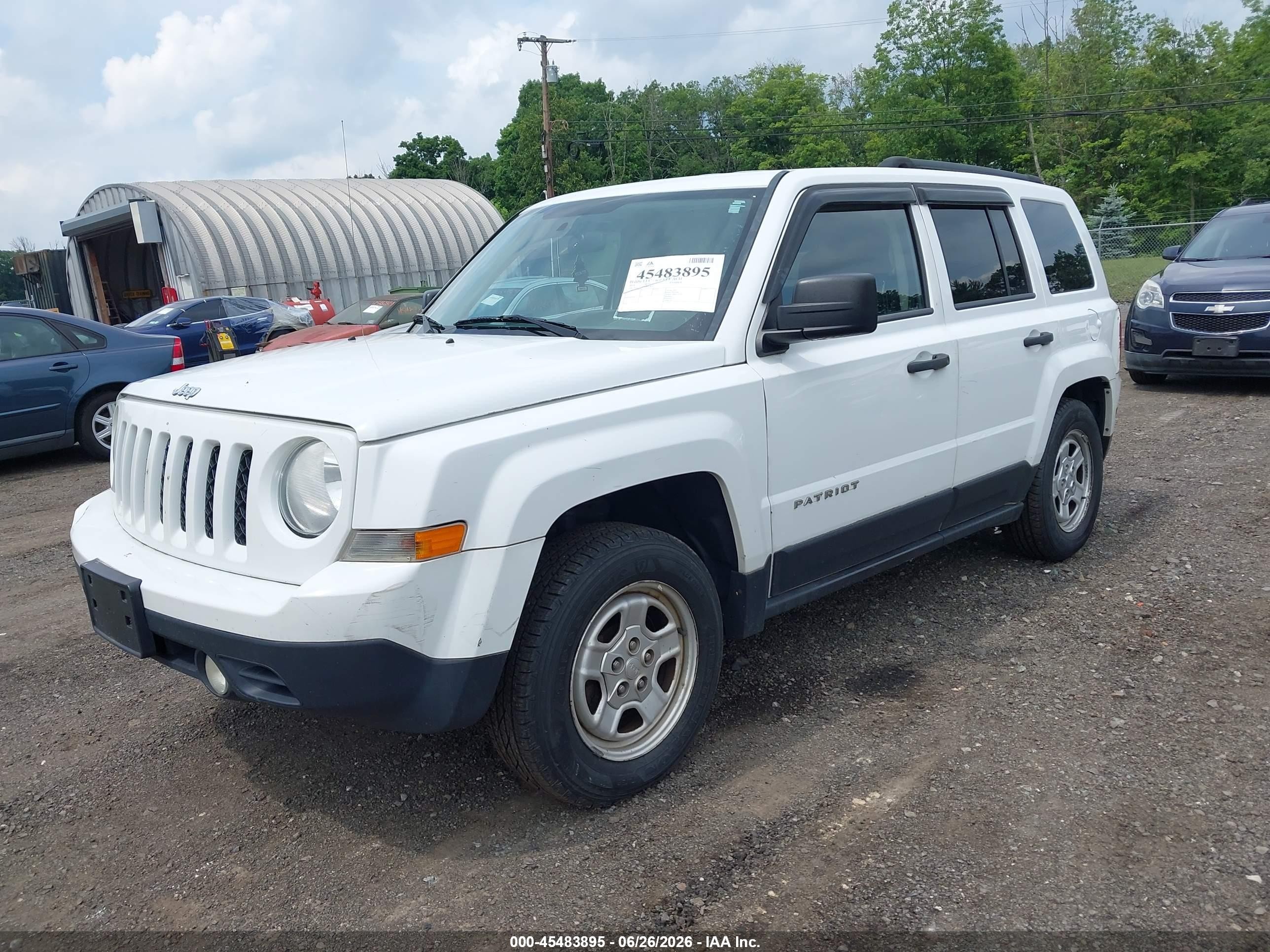 2014 Jeep Patriot Sport Белый vin: 1C4NJPBA9ED642816