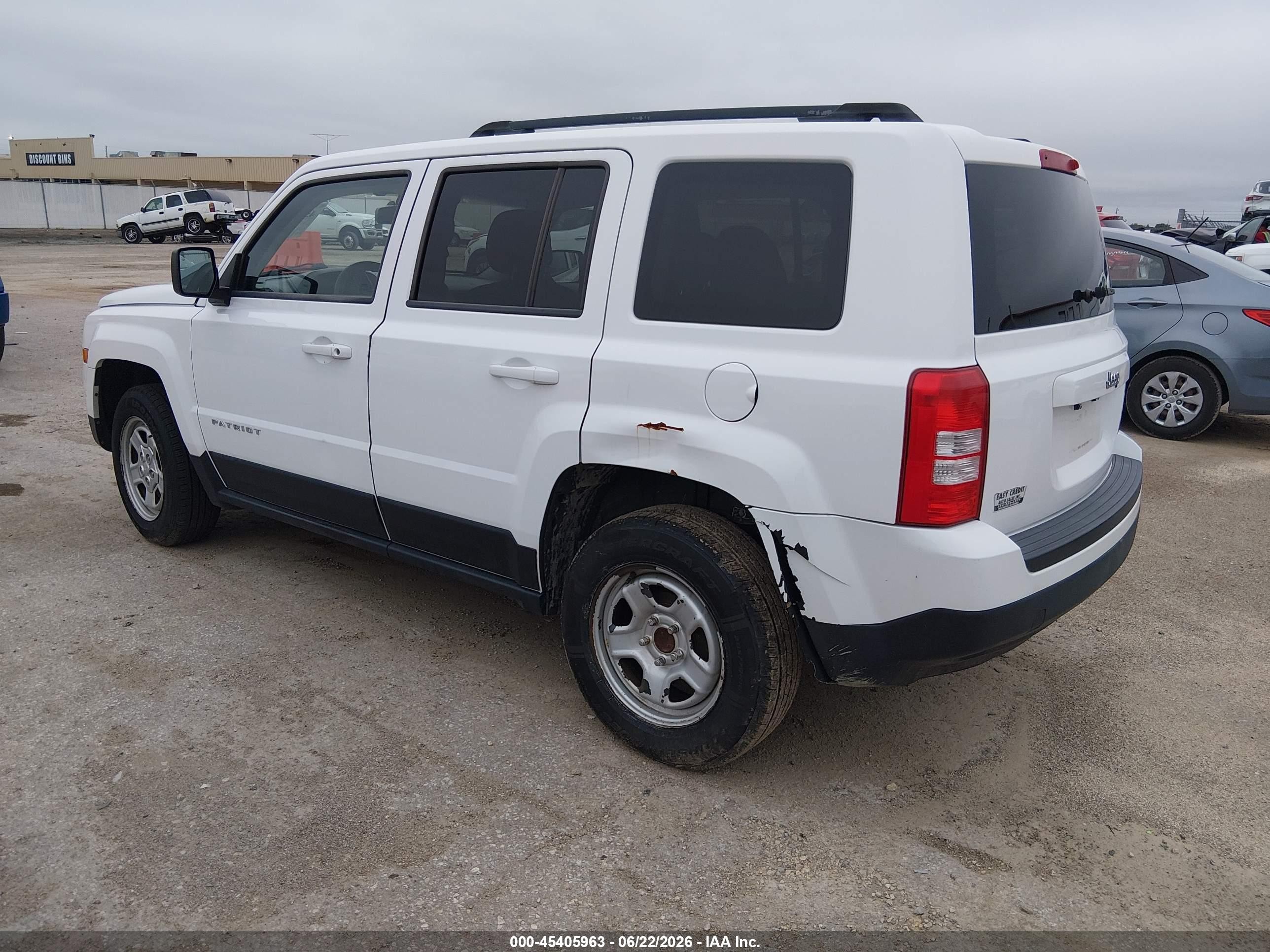 2014 Jeep Patriot Sport White vin: 1C4NJPBA9ED690784