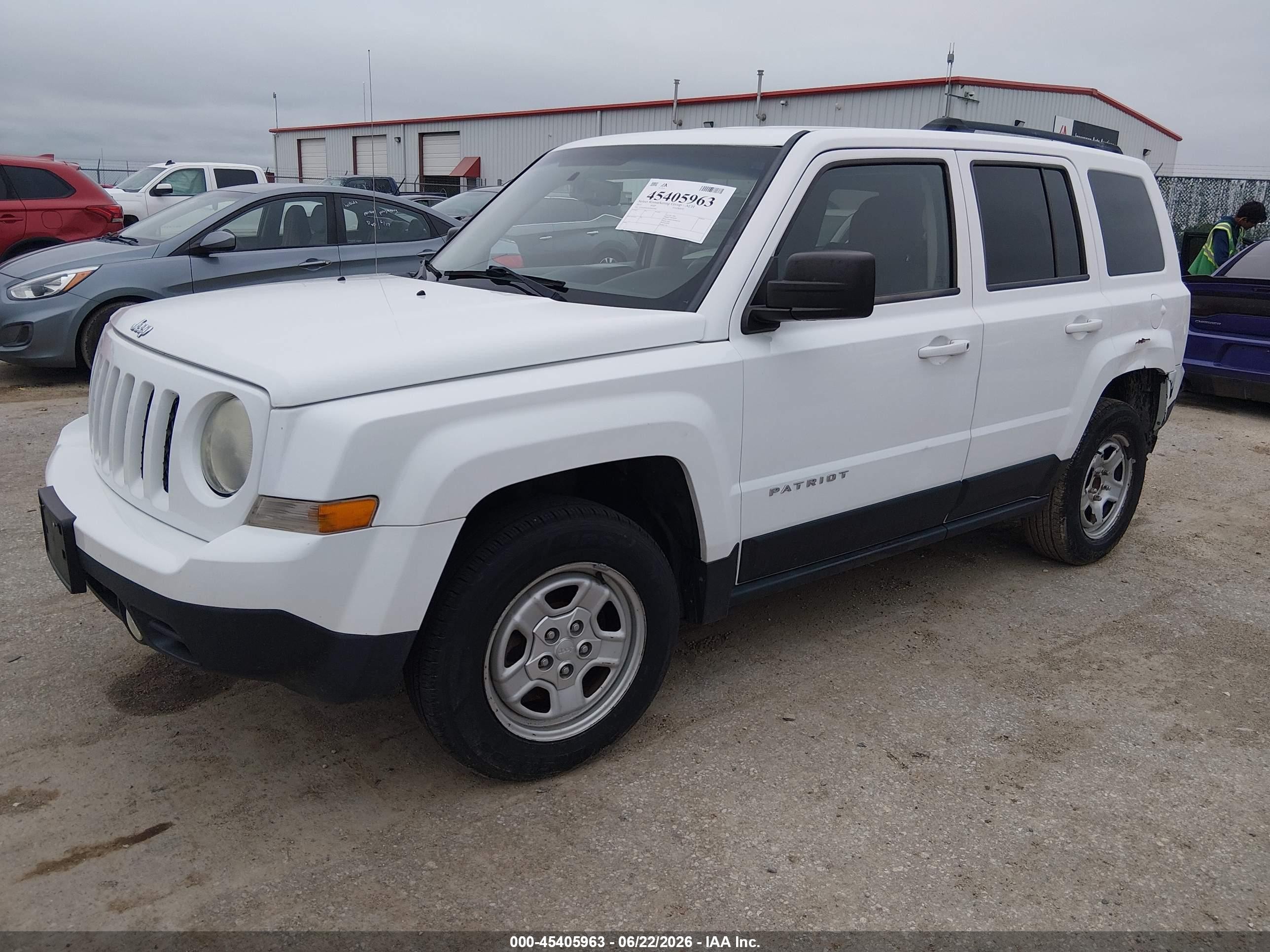 2014 Jeep Patriot Sport White vin: 1C4NJPBA9ED690784