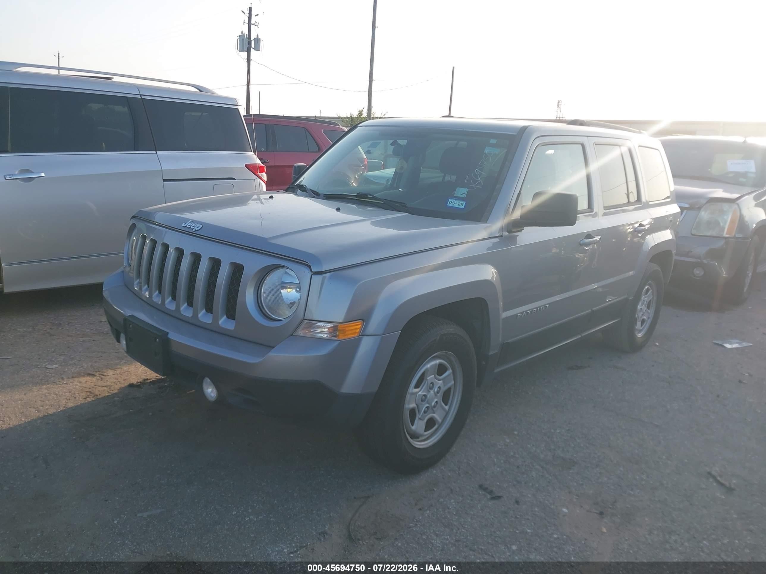 2015 Jeep Patriot Sport Silver vin: 1C4NJPBA9FD334028