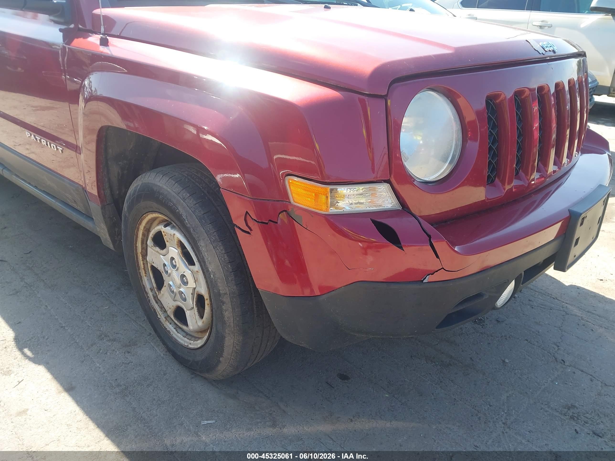 2013 Jeep Patriot Sport Red vin: 1C4NJPBAXDD213392
