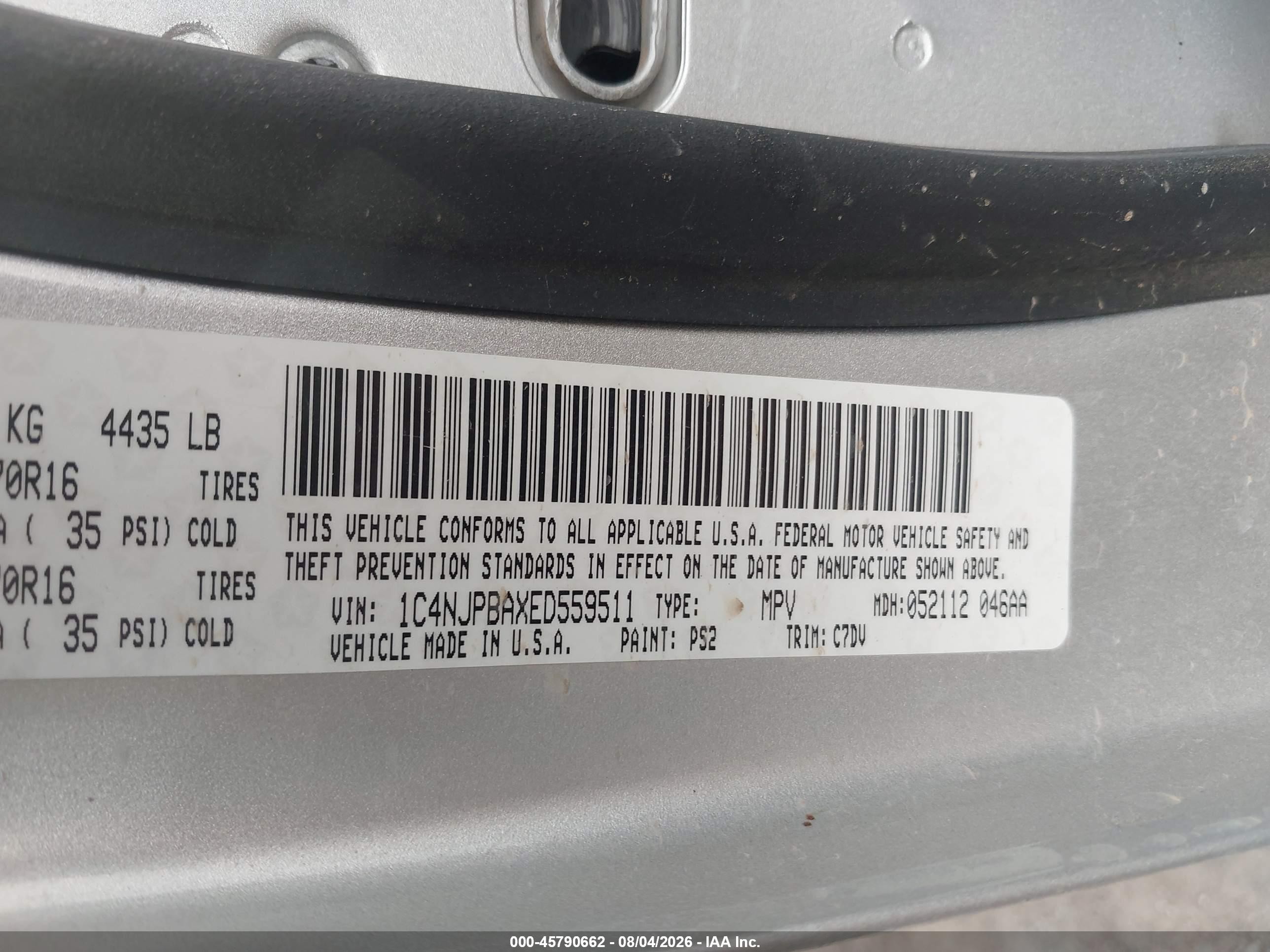 2014 Jeep Patriot Sport Gray vin: 1C4NJPBAXED559511