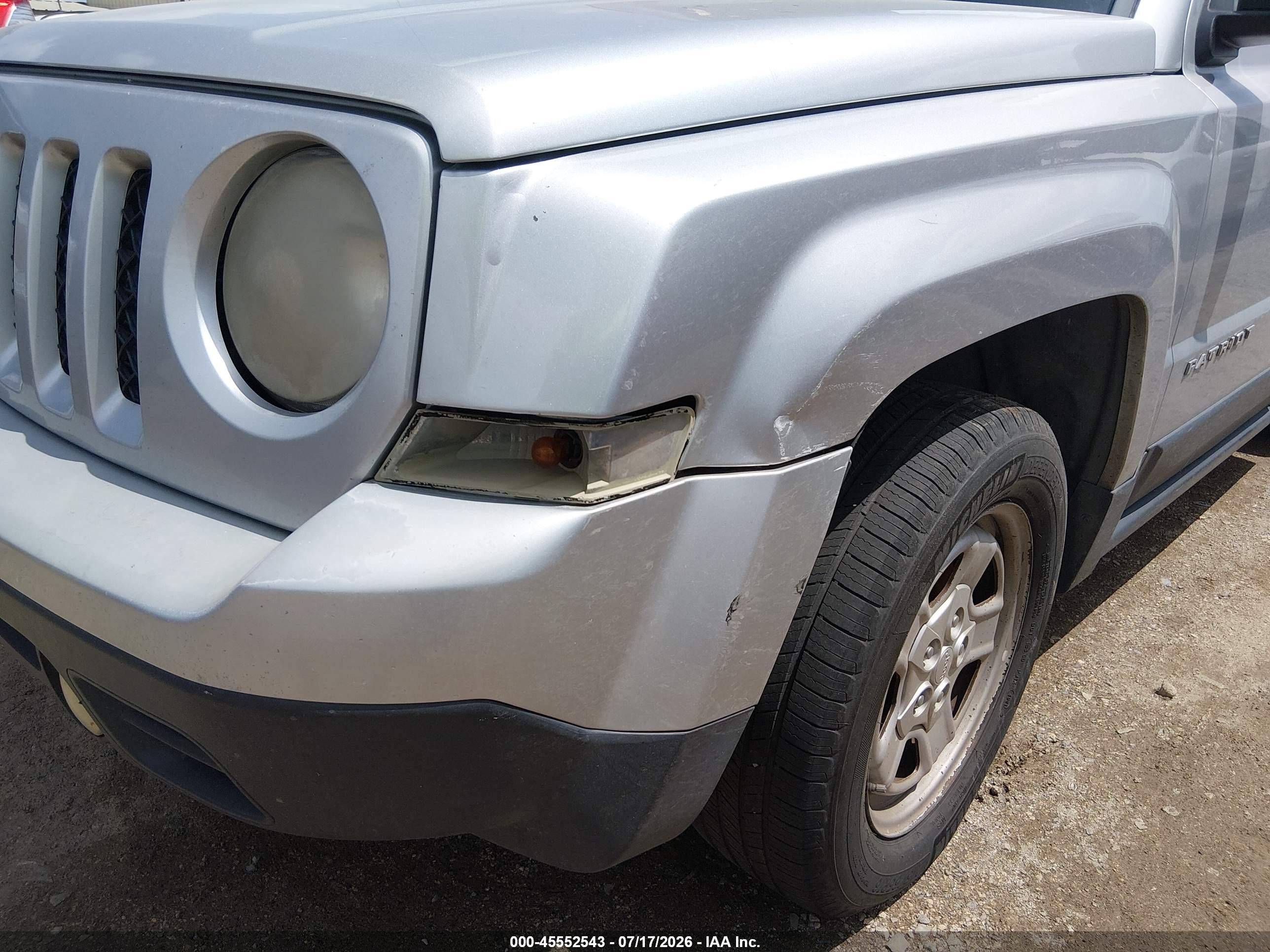 2014 Jeep Patriot Sport Silver vin: 1C4NJPBAXED601207