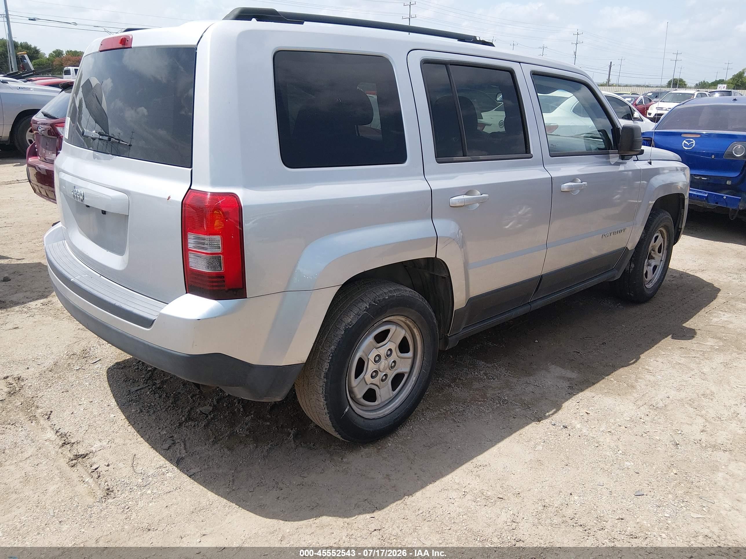 2014 Jeep Patriot Sport Silver vin: 1C4NJPBAXED601207