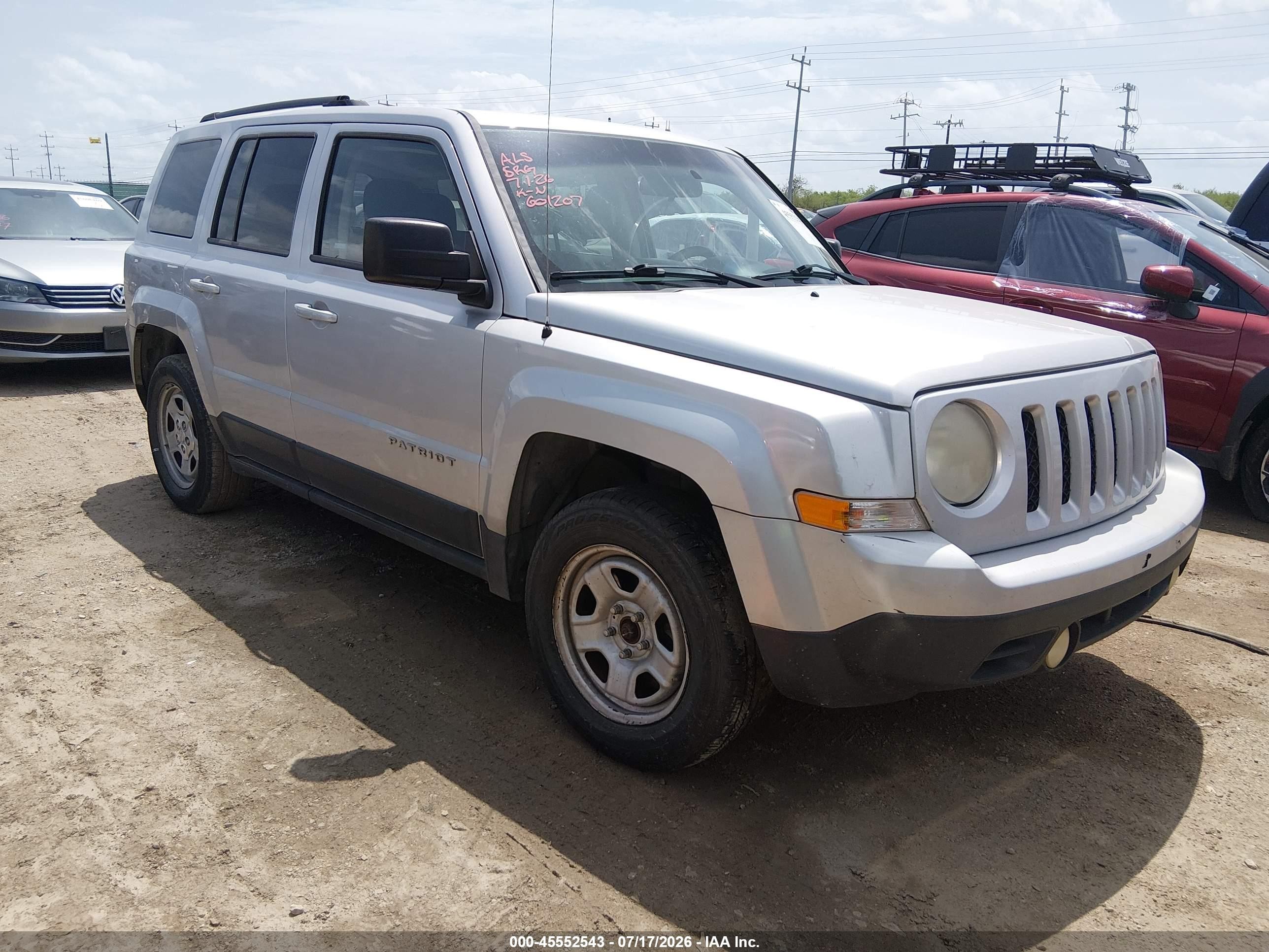 2014 Jeep Patriot Sport Silver vin: 1C4NJPBAXED601207