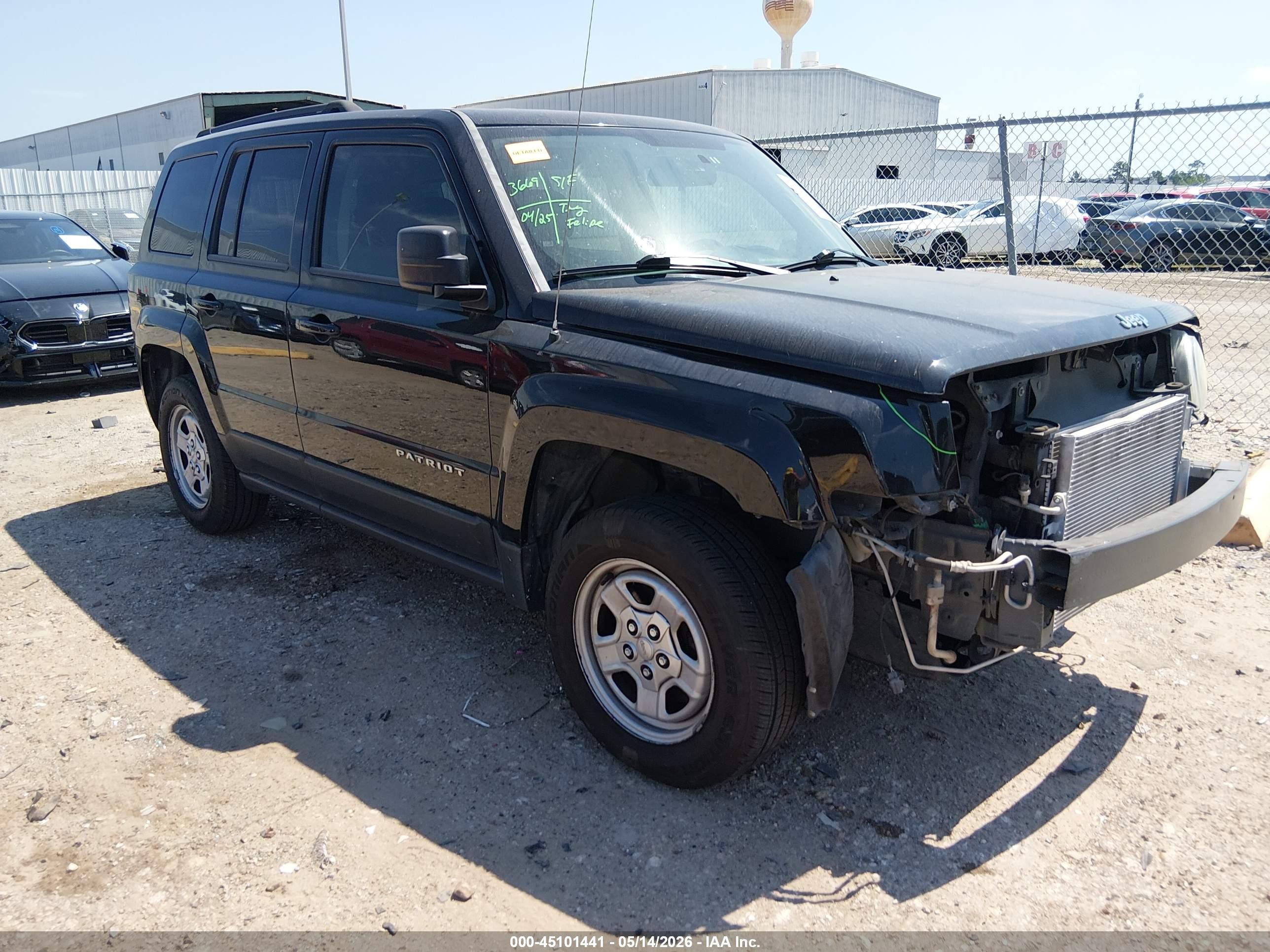 2014 Jeep Patriot Sport Black vin: 1C4NJPBAXED653470