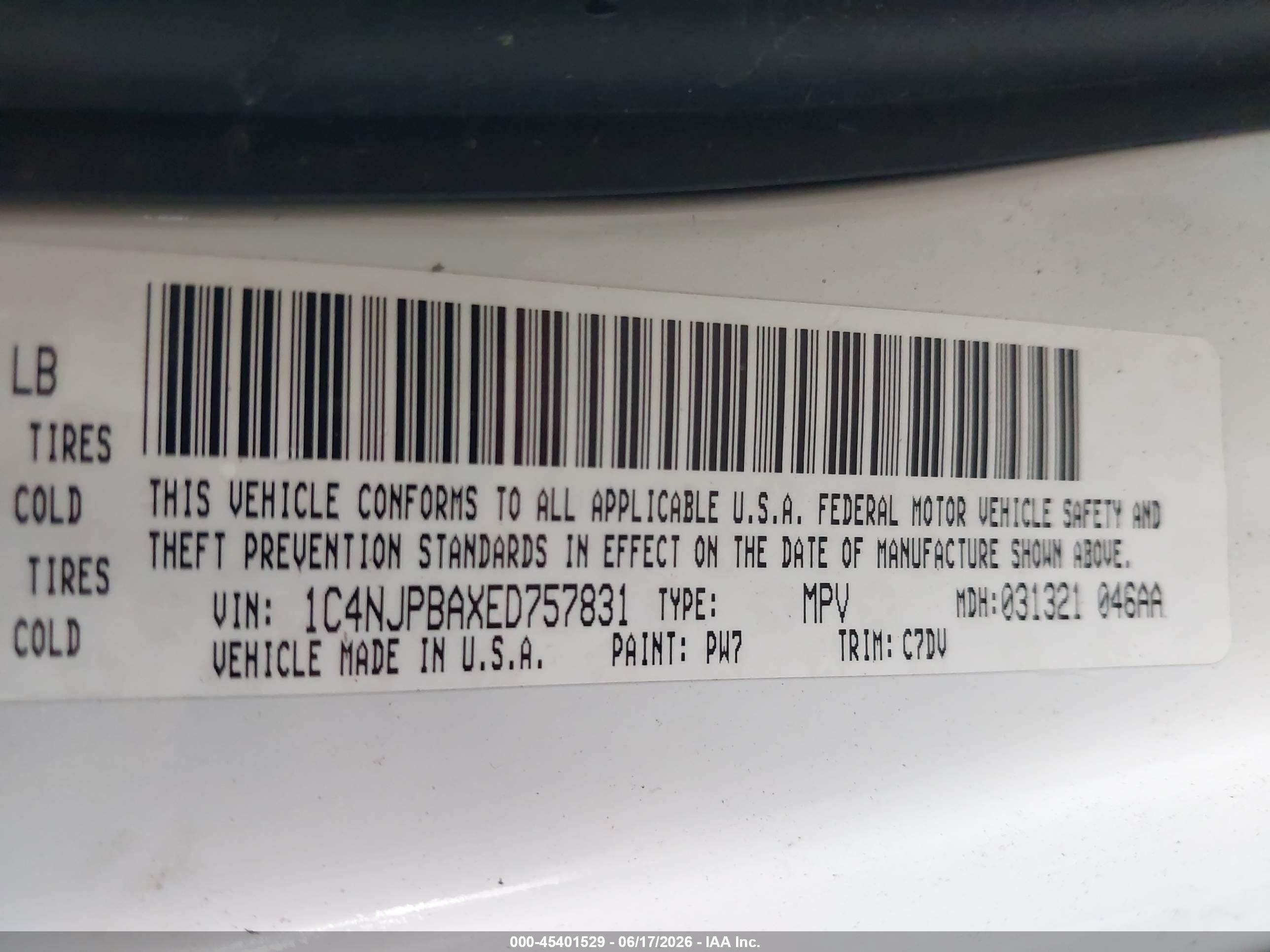 2014 Jeep Patriot Altitude White vin: 1C4NJPBAXED757831