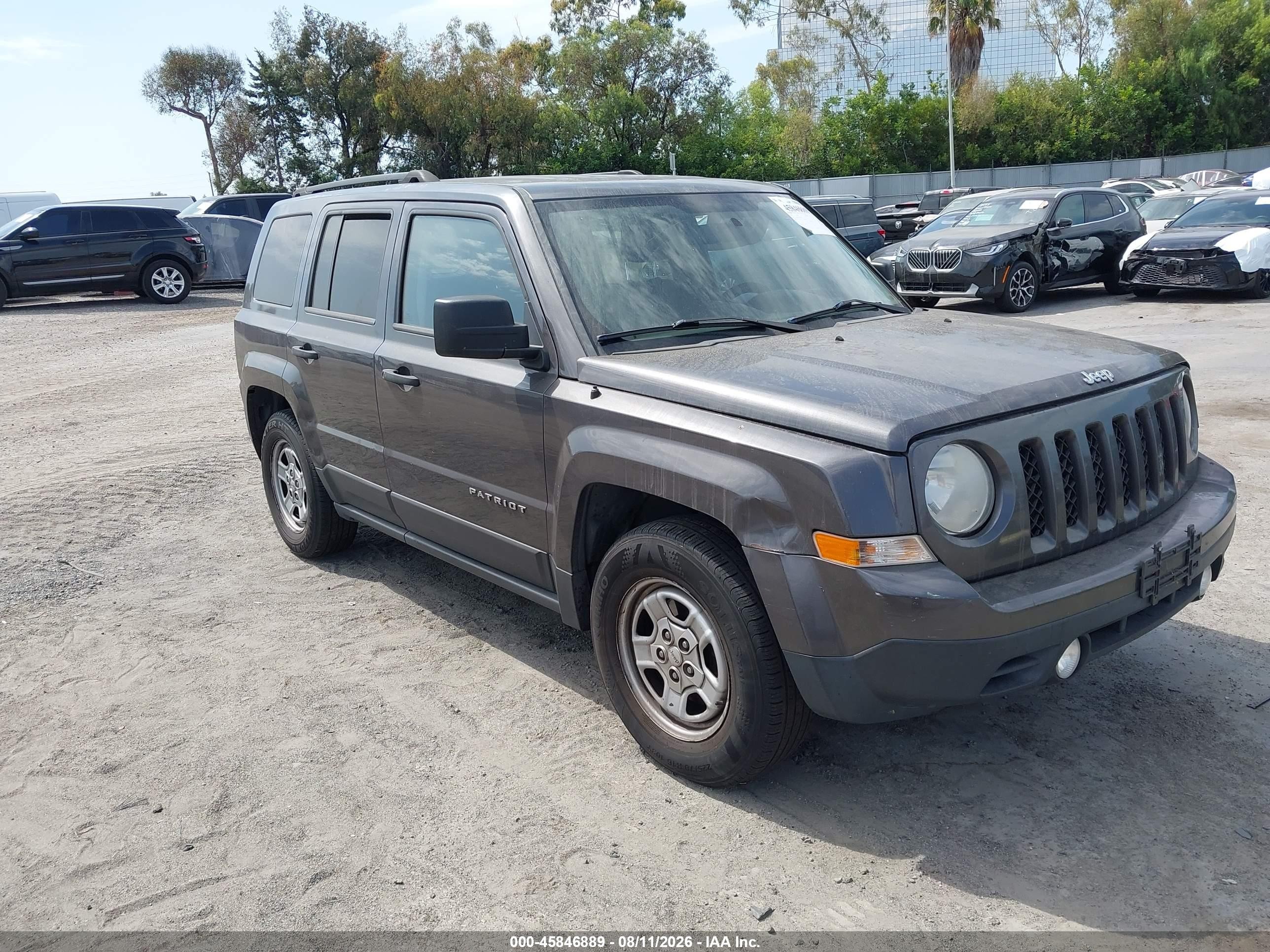 2014 Jeep Patriot Sport Серый vin: 1C4NJPBAXED812665