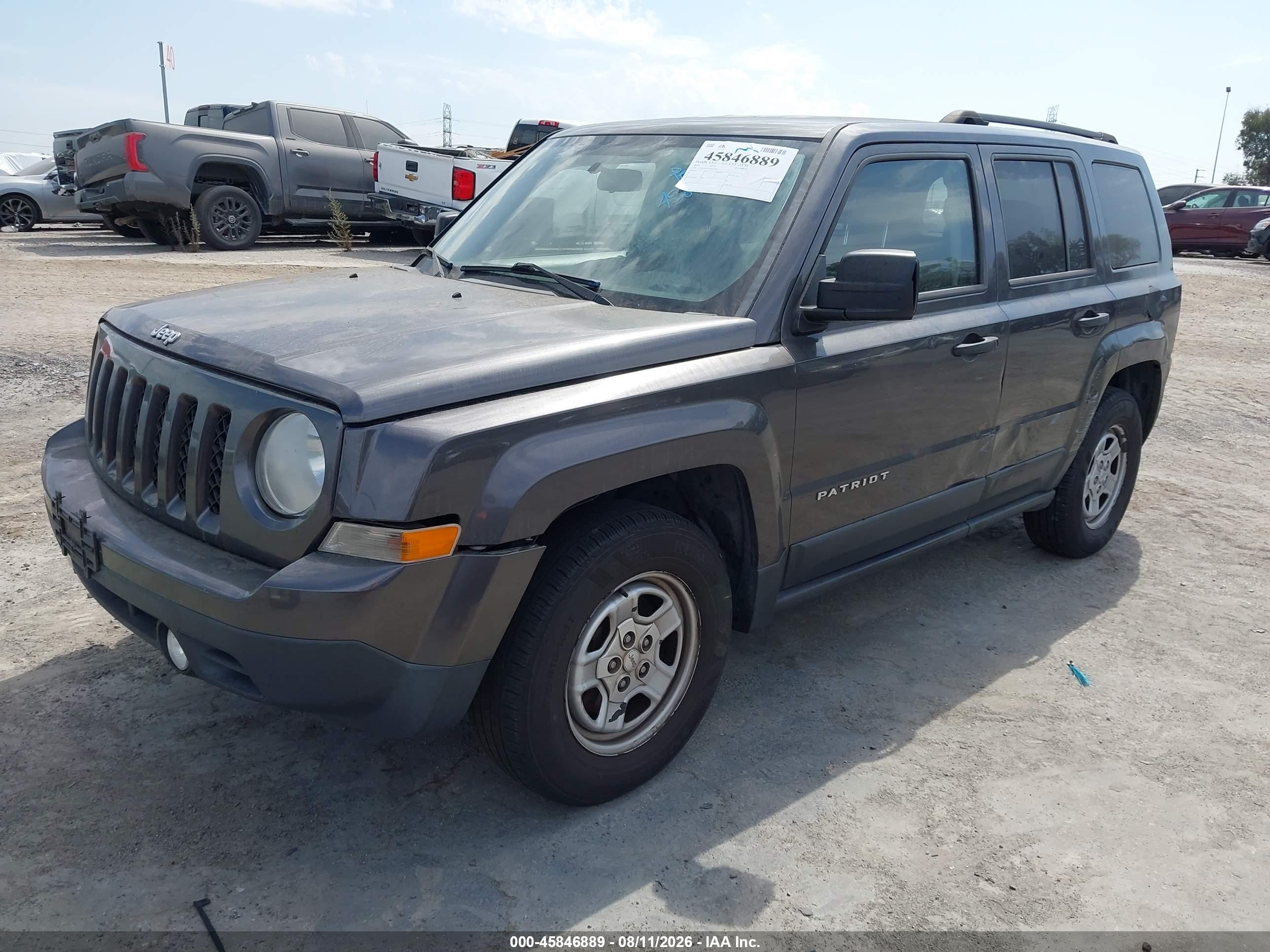 2014 Jeep Patriot Sport Серый vin: 1C4NJPBAXED812665