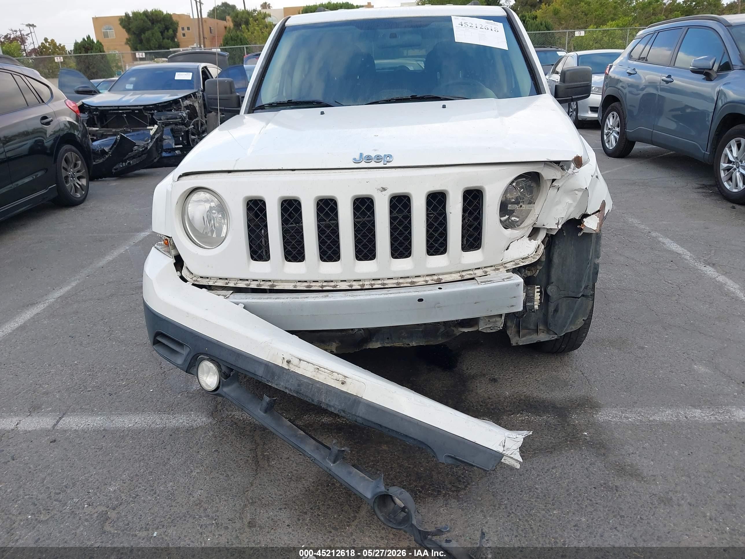 2015 Jeep Patriot Sport White vin: 1C4NJPBAXFD438379
