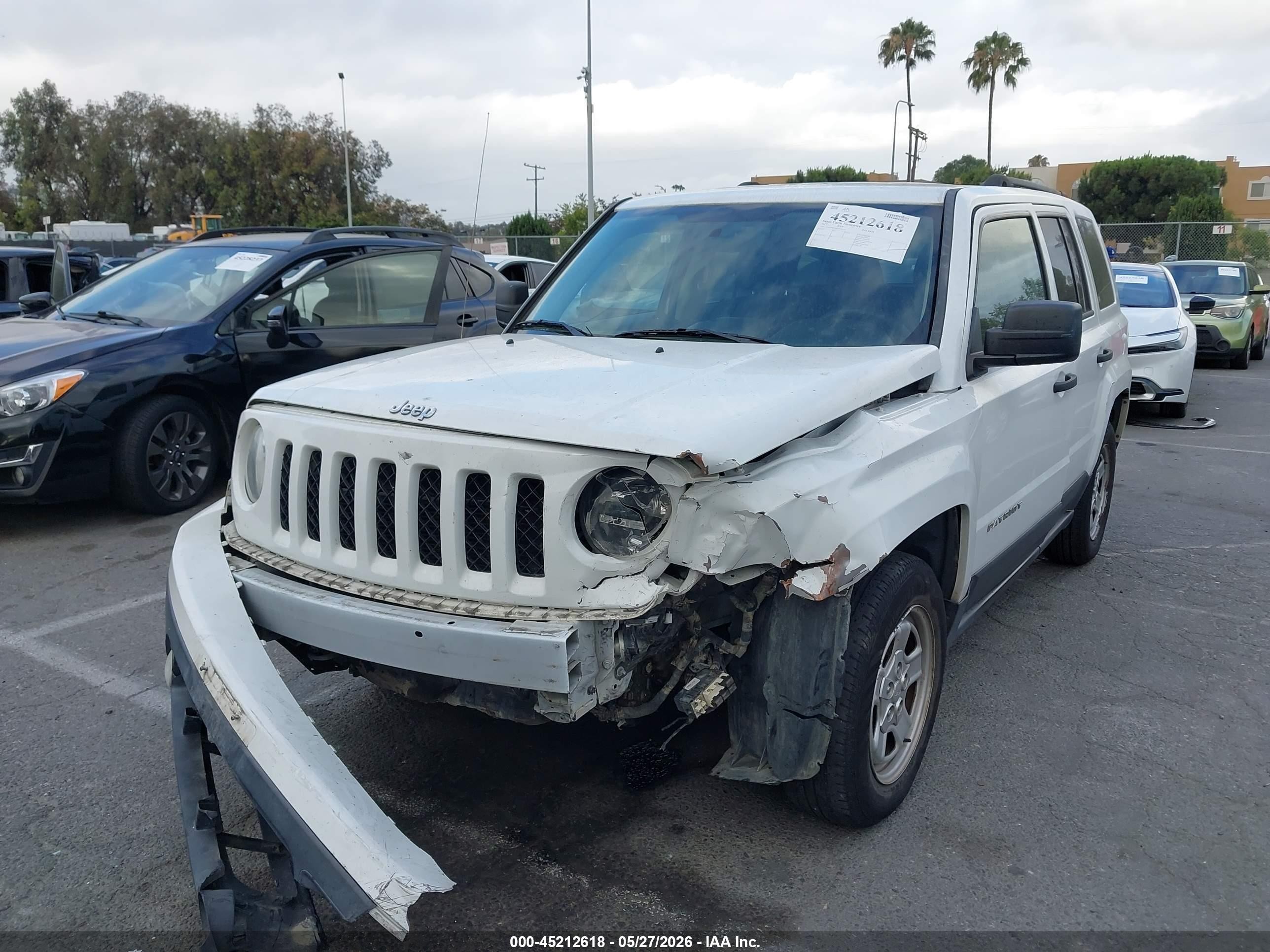 2015 Jeep Patriot Sport White vin: 1C4NJPBAXFD438379