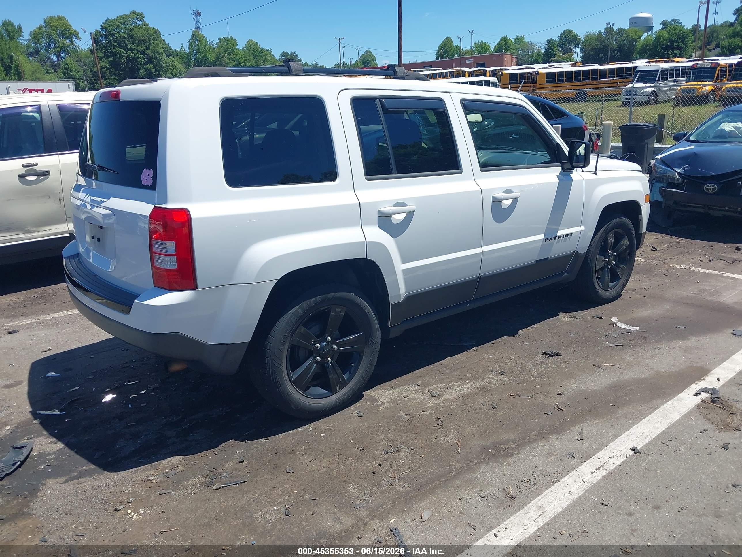 2015 Jeep Patriot Altitude Edition White vin: 1C4NJPBAXFD439354