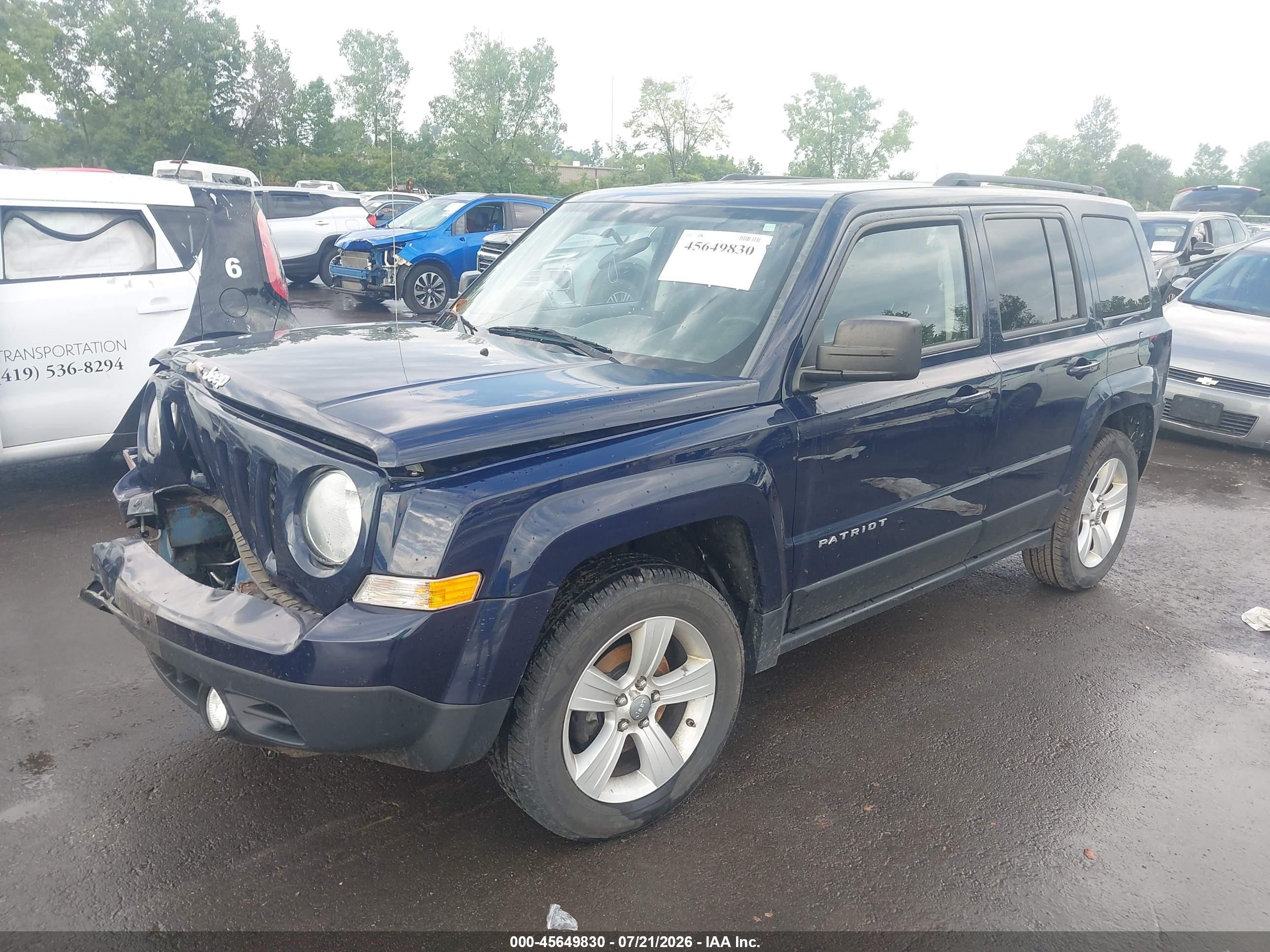 2012 Jeep Patriot Sport Dark Blue vin: 1C4NJPBB0CD664175
