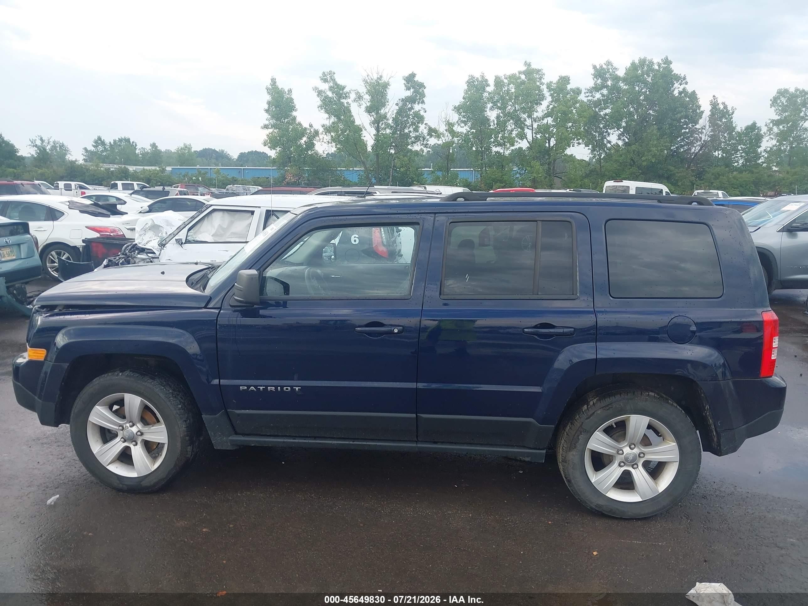 2012 Jeep Patriot Sport Dark Blue vin: 1C4NJPBB0CD664175