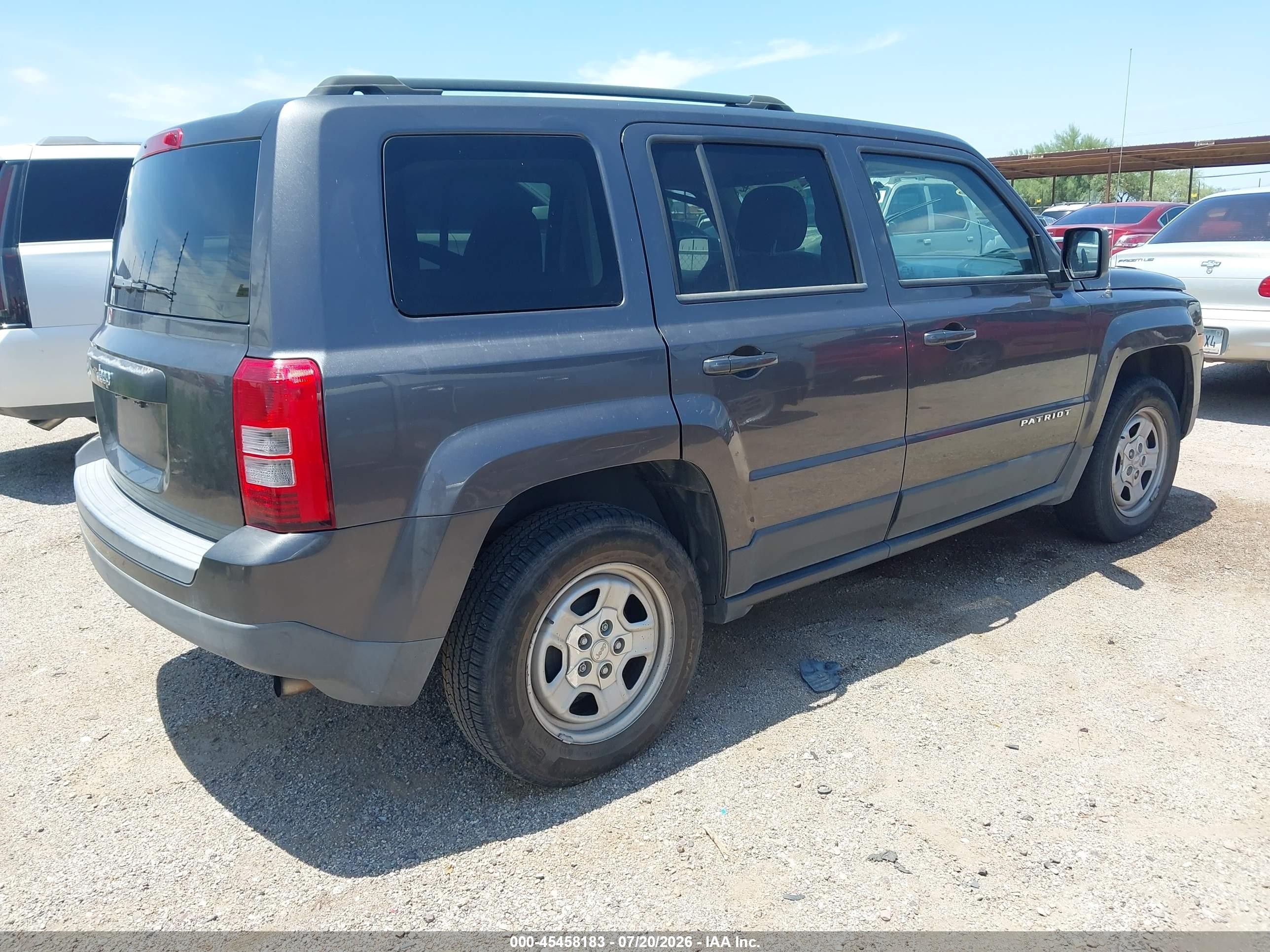 2014 Jeep Patriot Sport Gray vin: 1C4NJPBB0ED850155