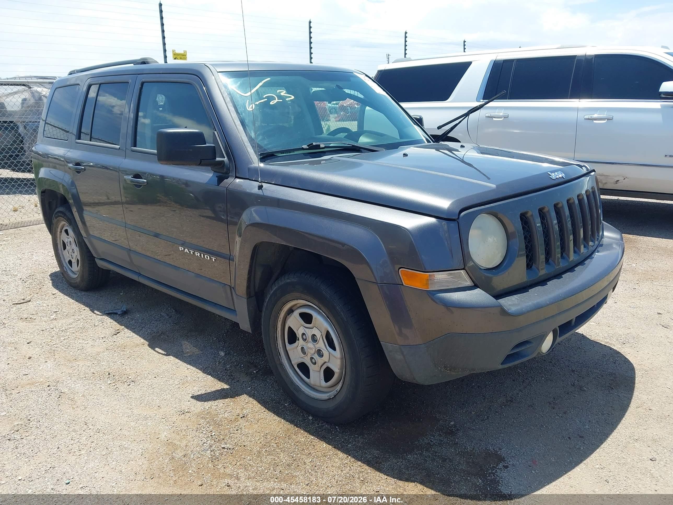 2014 Jeep Patriot Sport Gray vin: 1C4NJPBB0ED850155