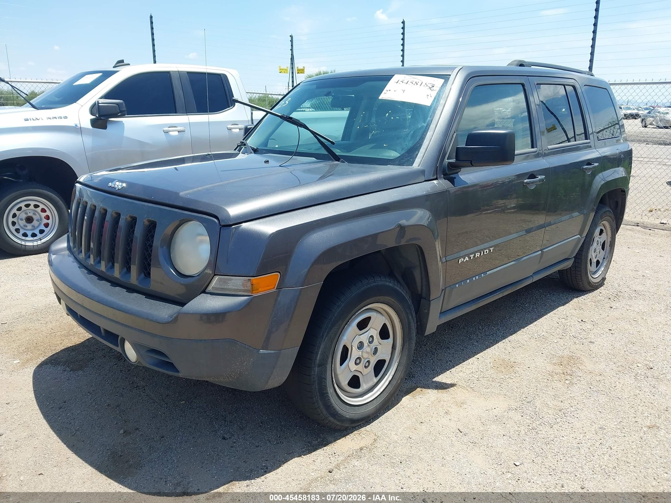 2014 Jeep Patriot Sport Gray vin: 1C4NJPBB0ED850155