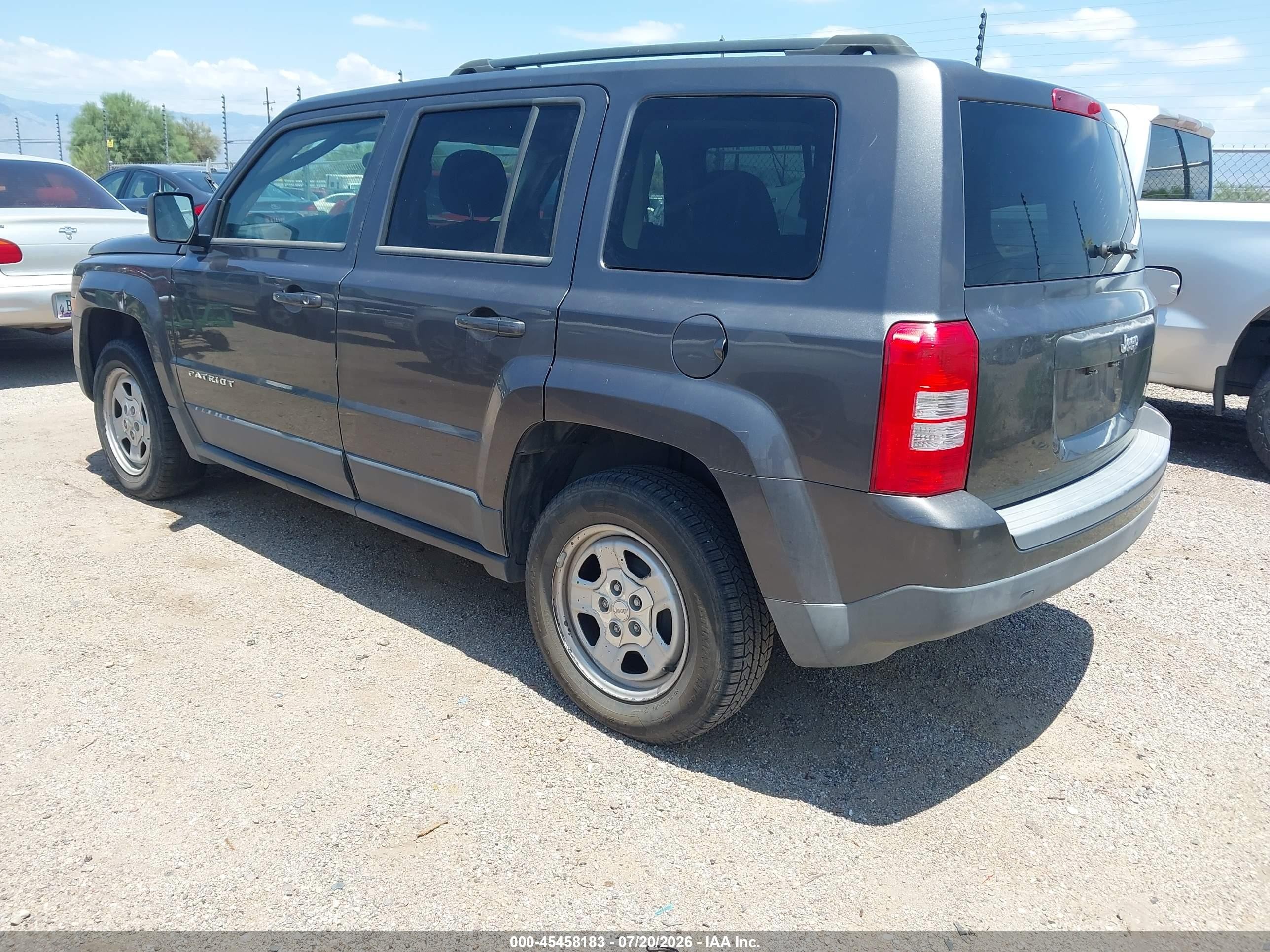 2014 Jeep Patriot Sport Gray vin: 1C4NJPBB0ED850155