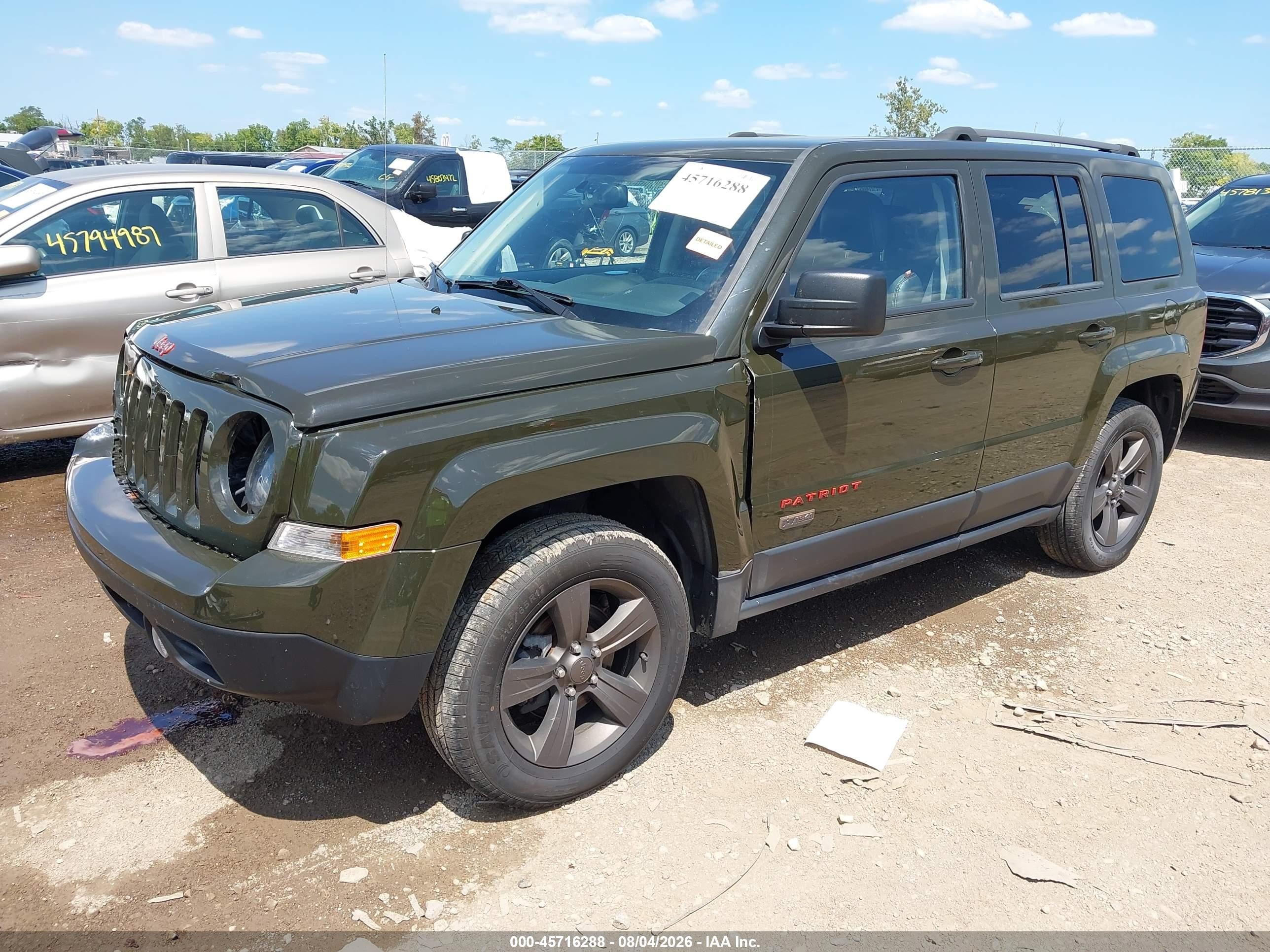 2016 Jeep Patriot 75th Anniversary Green vin: 1C4NJPBB0GD815702