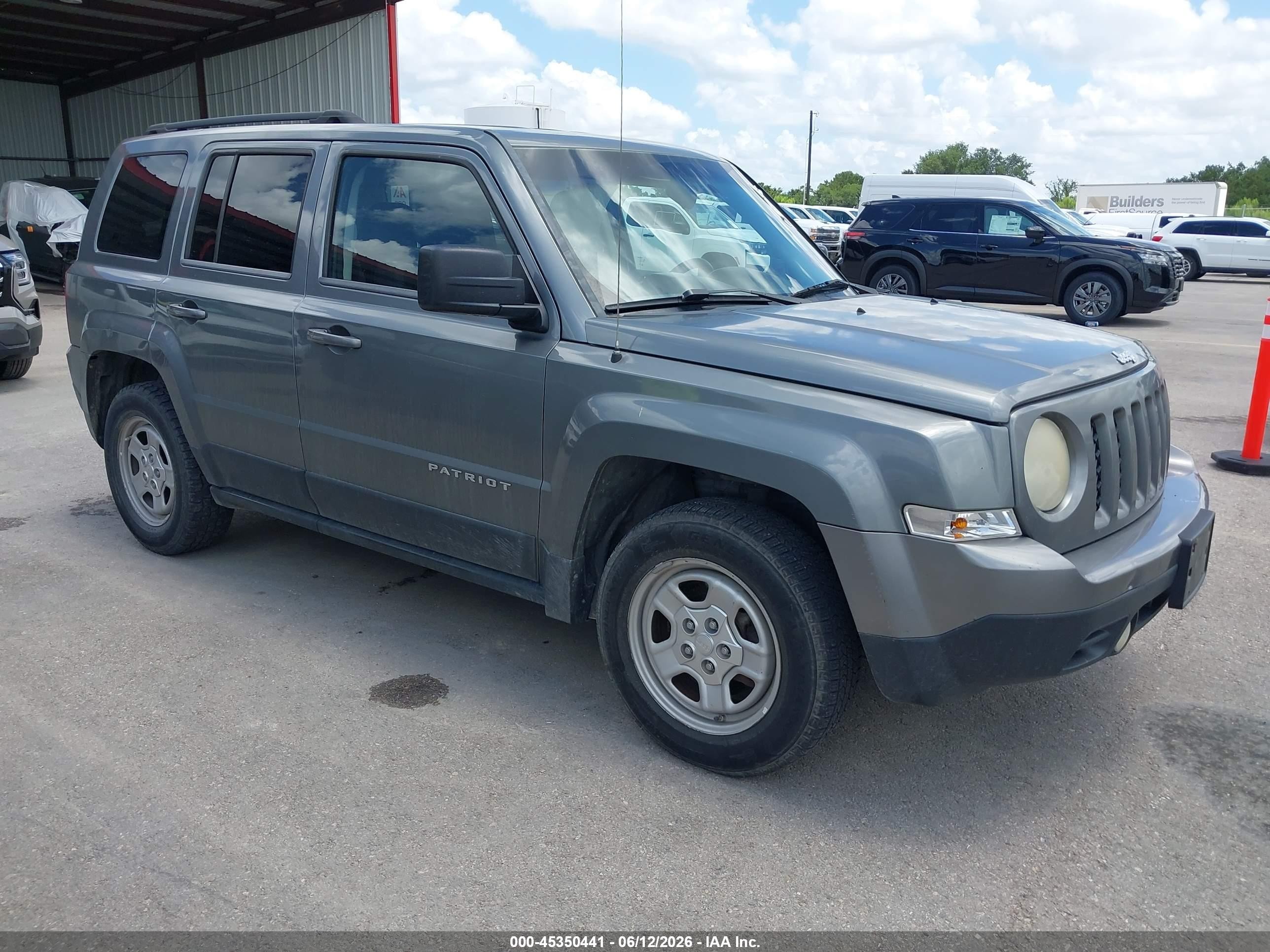 2012 Jeep Patriot Sport Gray vin: 1C4NJPBB1CD540495
