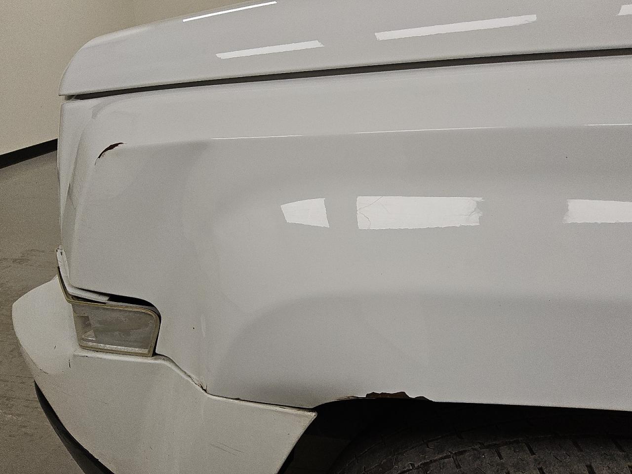 2015 Jeep Patriot Sport White vin: 1C4NJPBB1FD264405 Damage: Left Front Fender, Dent(S) W/ Paint Dmg, > 12 Inches