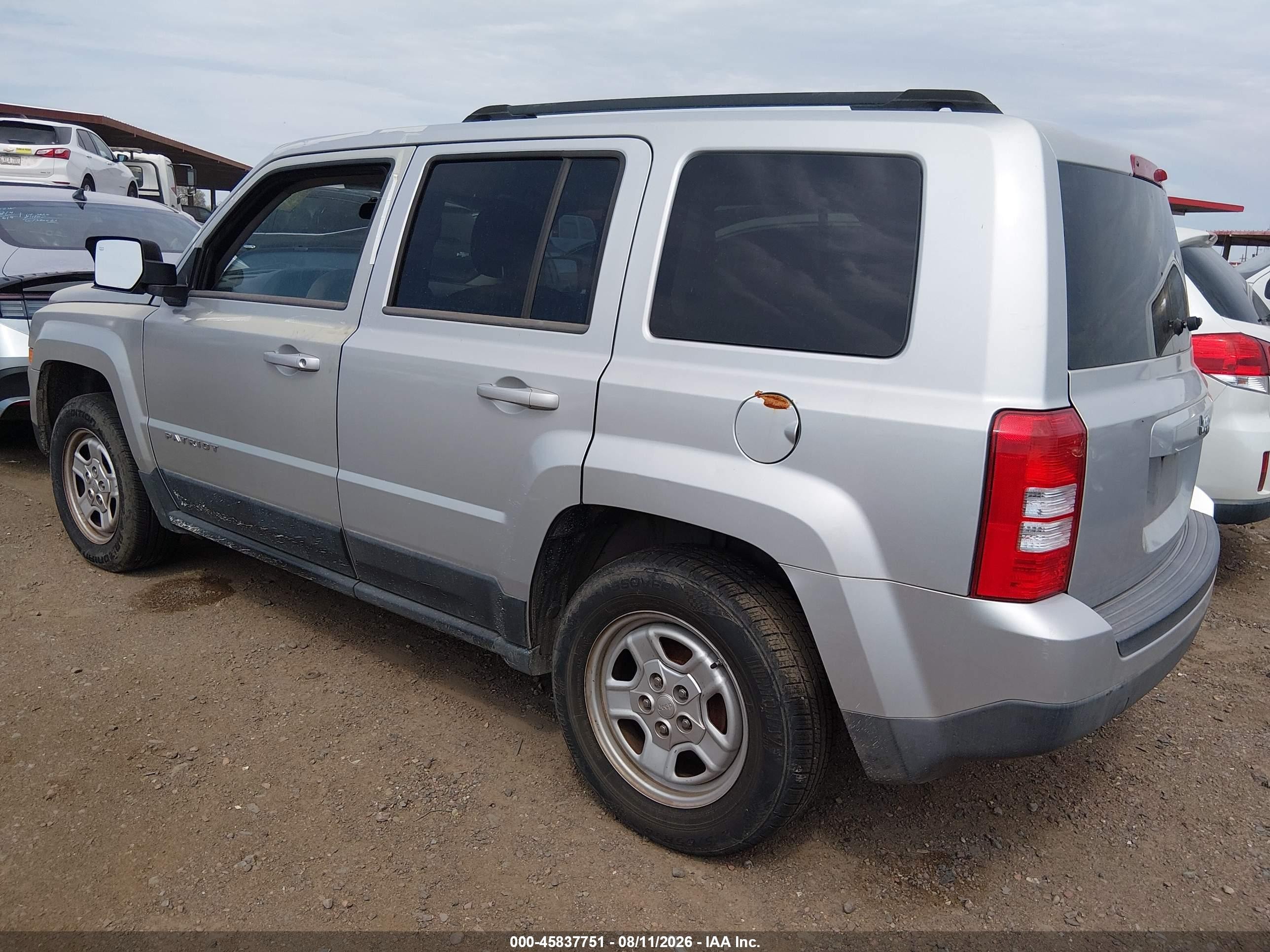 2012 Jeep Patriot Sport Silver vin: 1C4NJPBB3CD539218